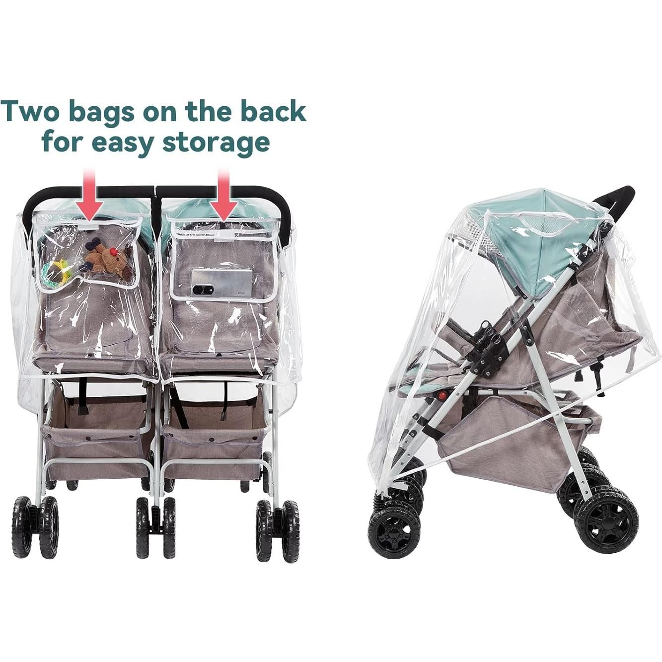 Cubierta para Cochecito Doble PAHTTO Impermeable Universal