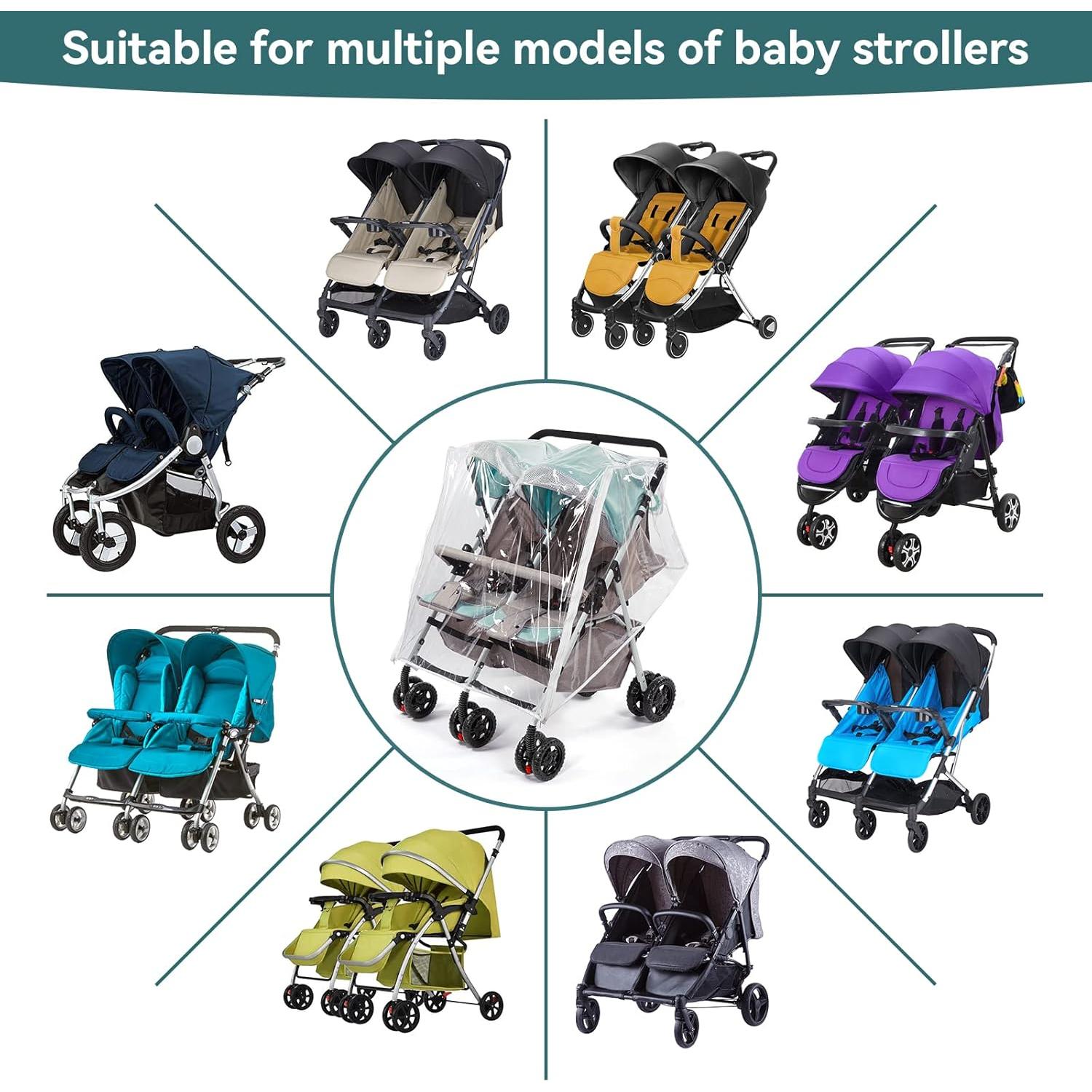 Cubierta para Cochecito Doble PAHTTO Impermeable Universal