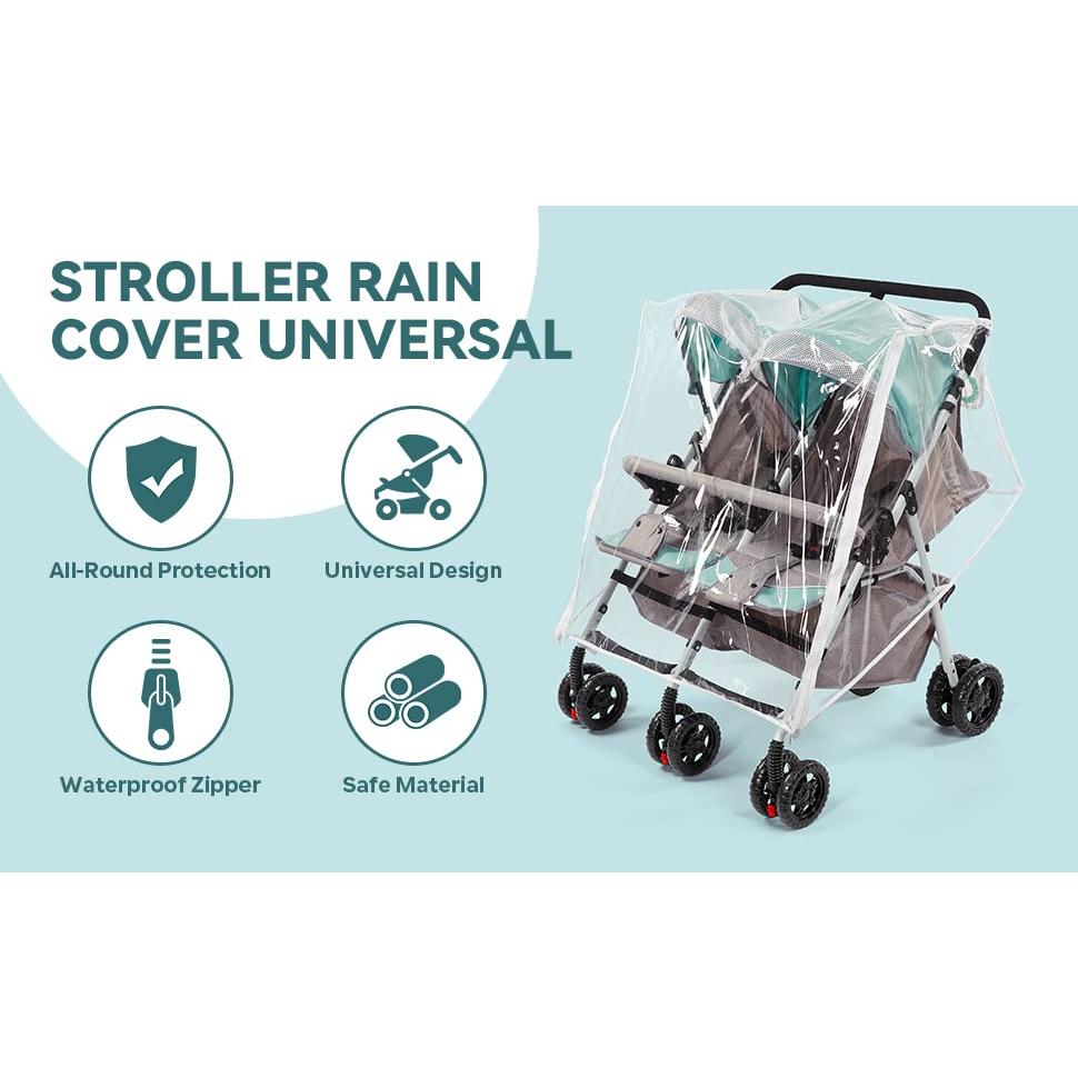 Cubierta para Cochecito Doble PAHTTO Impermeable Universal