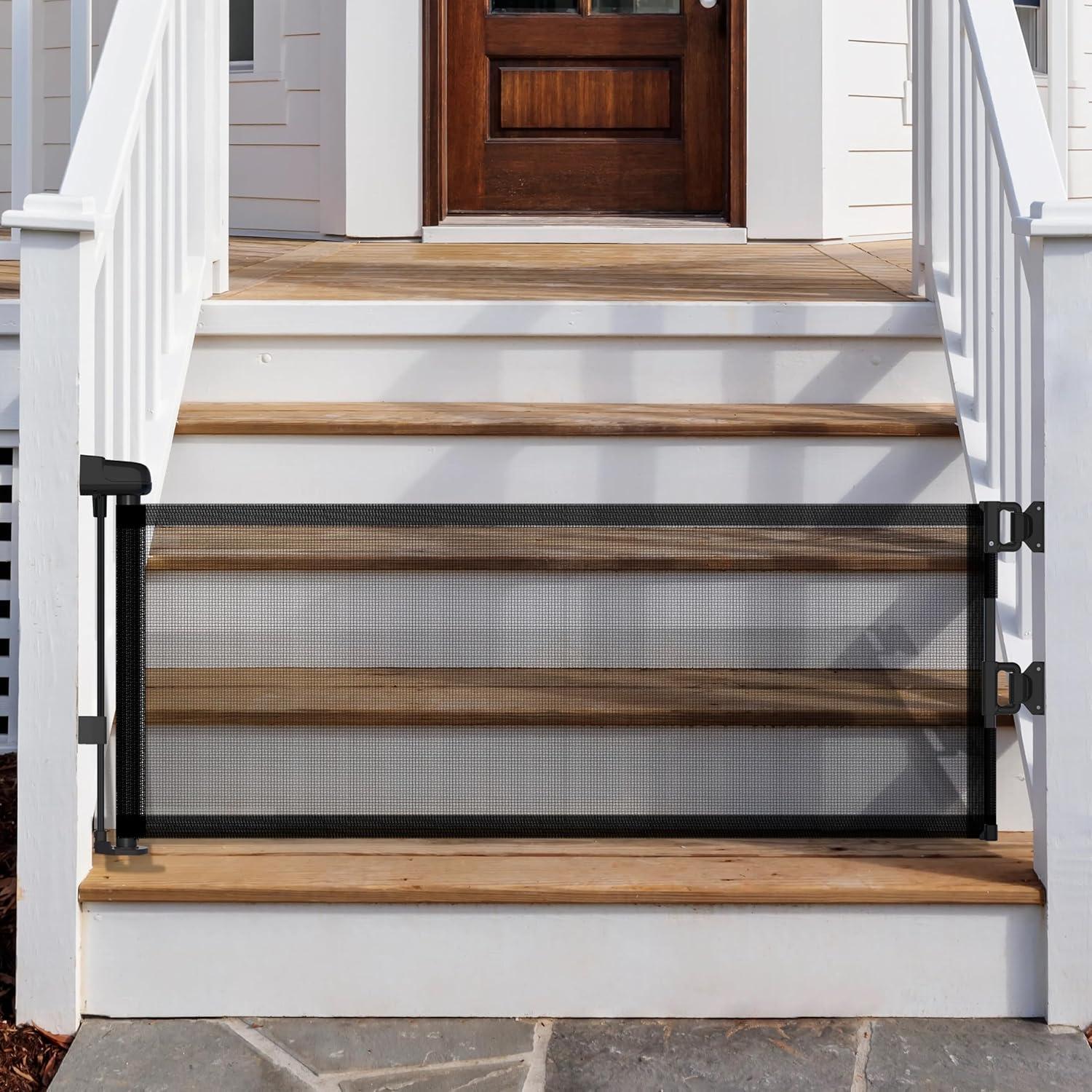 Puerta Retráctil para Perros YORWHIN 35.56 cm Negra Expandible