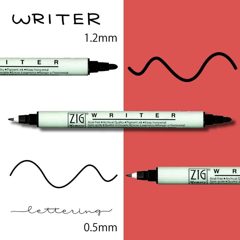 Conjunto de 4 Marcadores Doble Punta Kuretake Negro