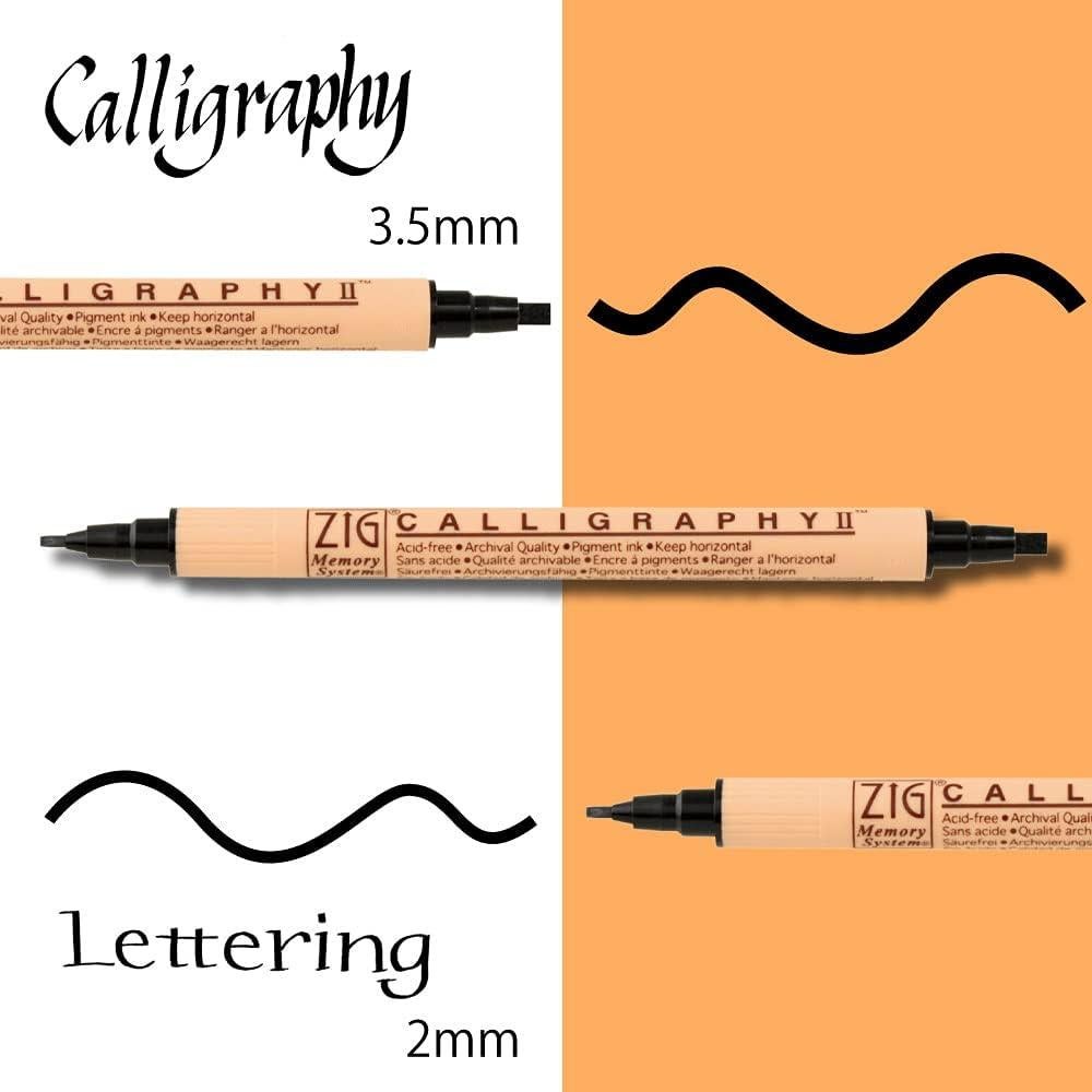 Conjunto de 4 Marcadores Doble Punta Kuretake Negro