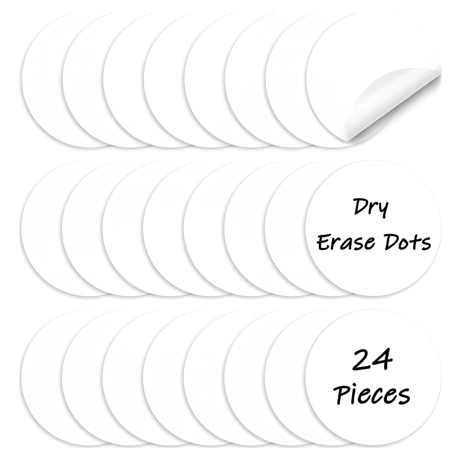 24 Puntos Circulares Adhesivos Borrado en Seco Ysanciuu 28 cm