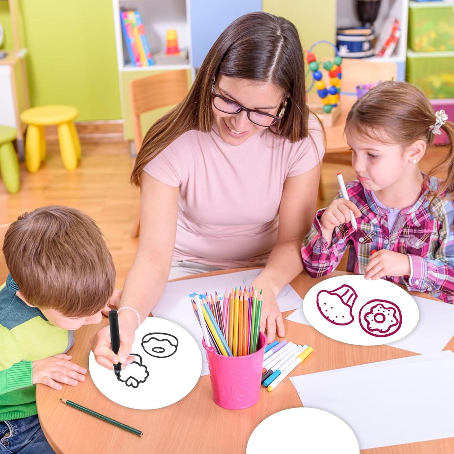 24 Puntos Circulares Adhesivos Borrado en Seco Ysanciuu 28 cm