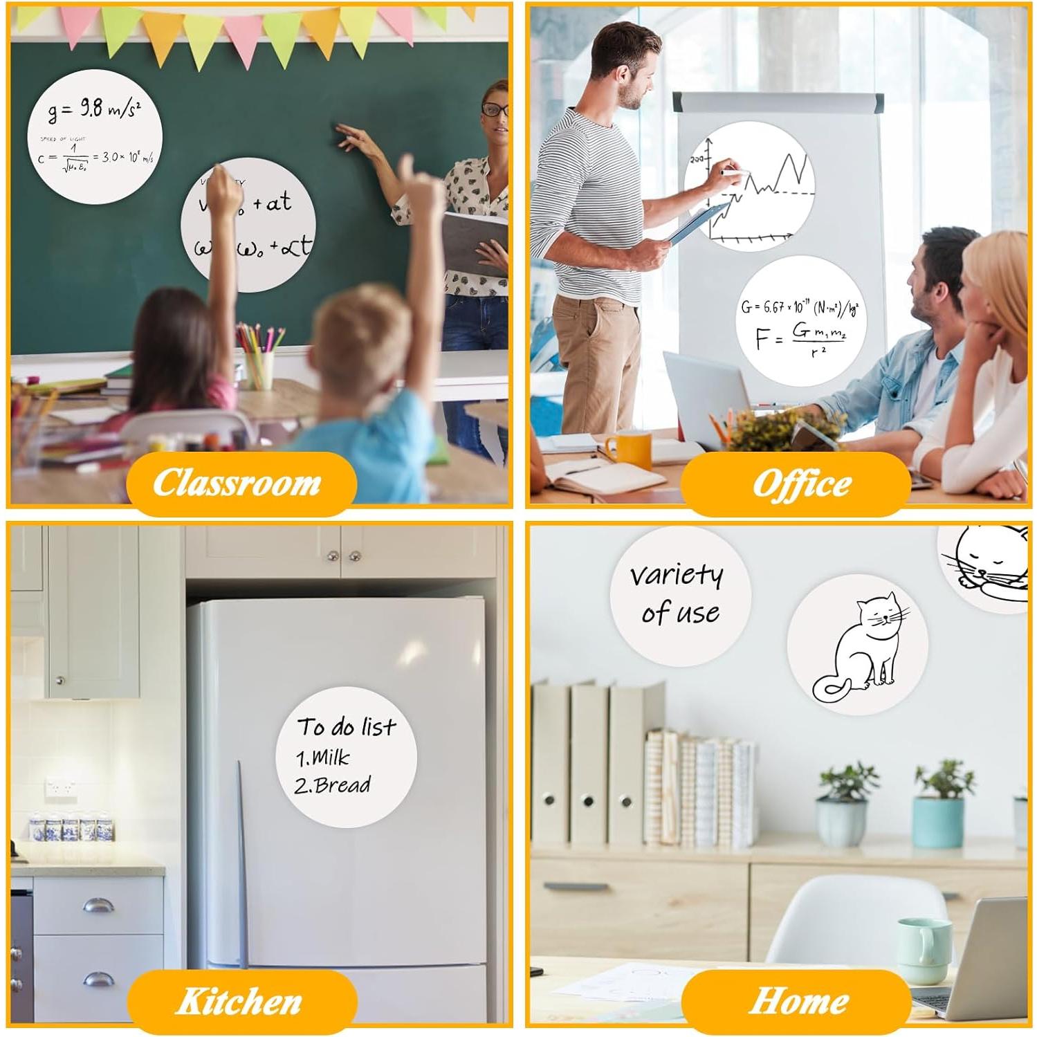 24 Puntos Circulares Adhesivos Borrado en Seco Ysanciuu 28 cm