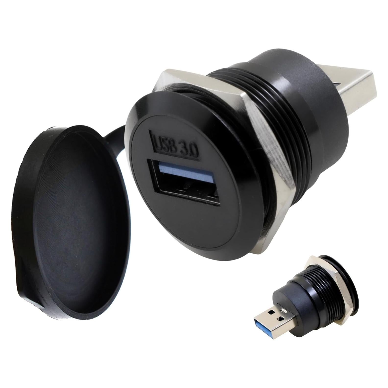 Adaptador USB 3.0 Macho a Hembra YiKaiEn, Impermeable y Duradero