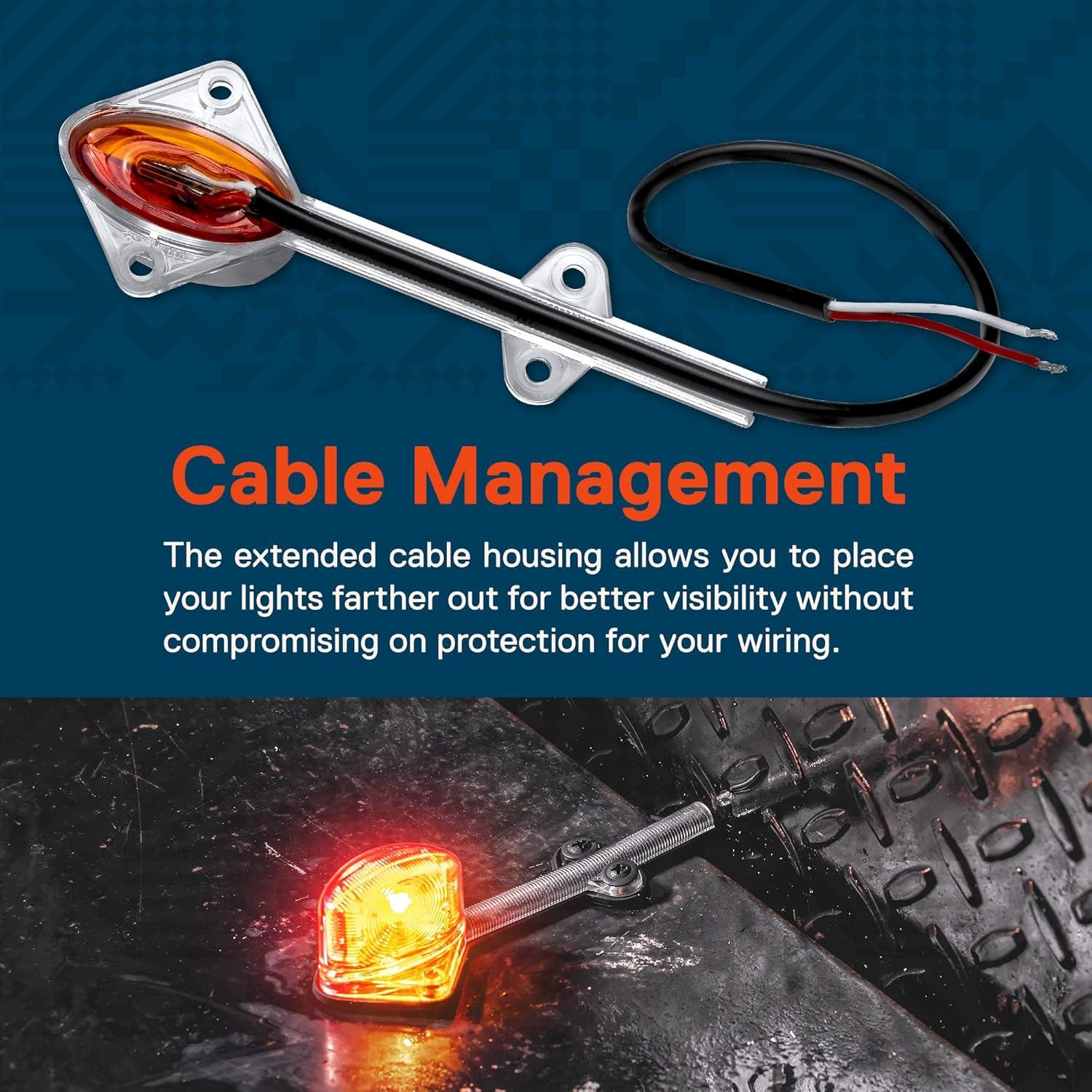 Juego de Luces LED de Guardabarros ONLINE 5" Rojo y Ámbar