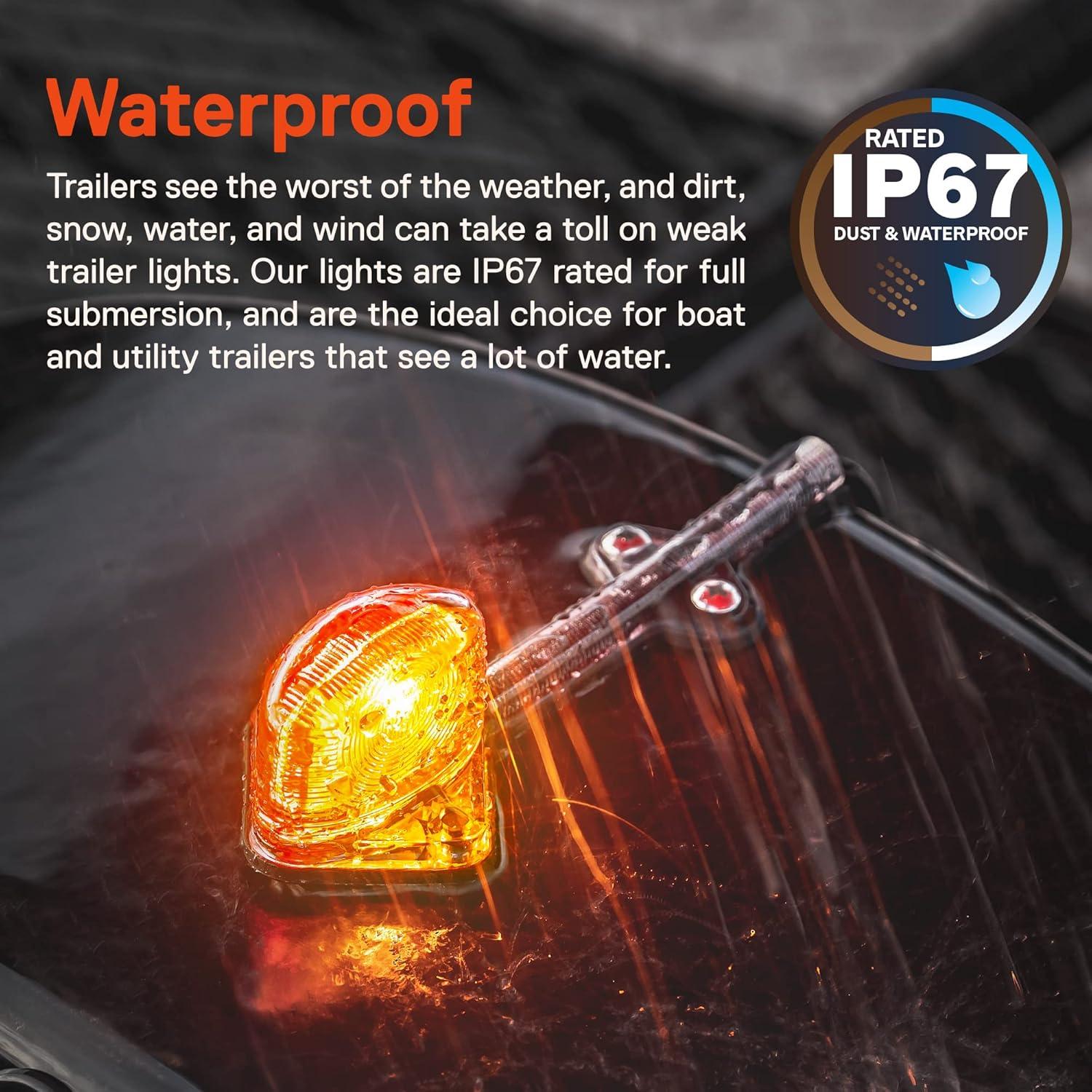 Juego de Luces LED de Guardabarros ONLINE 5" Rojo y Ámbar