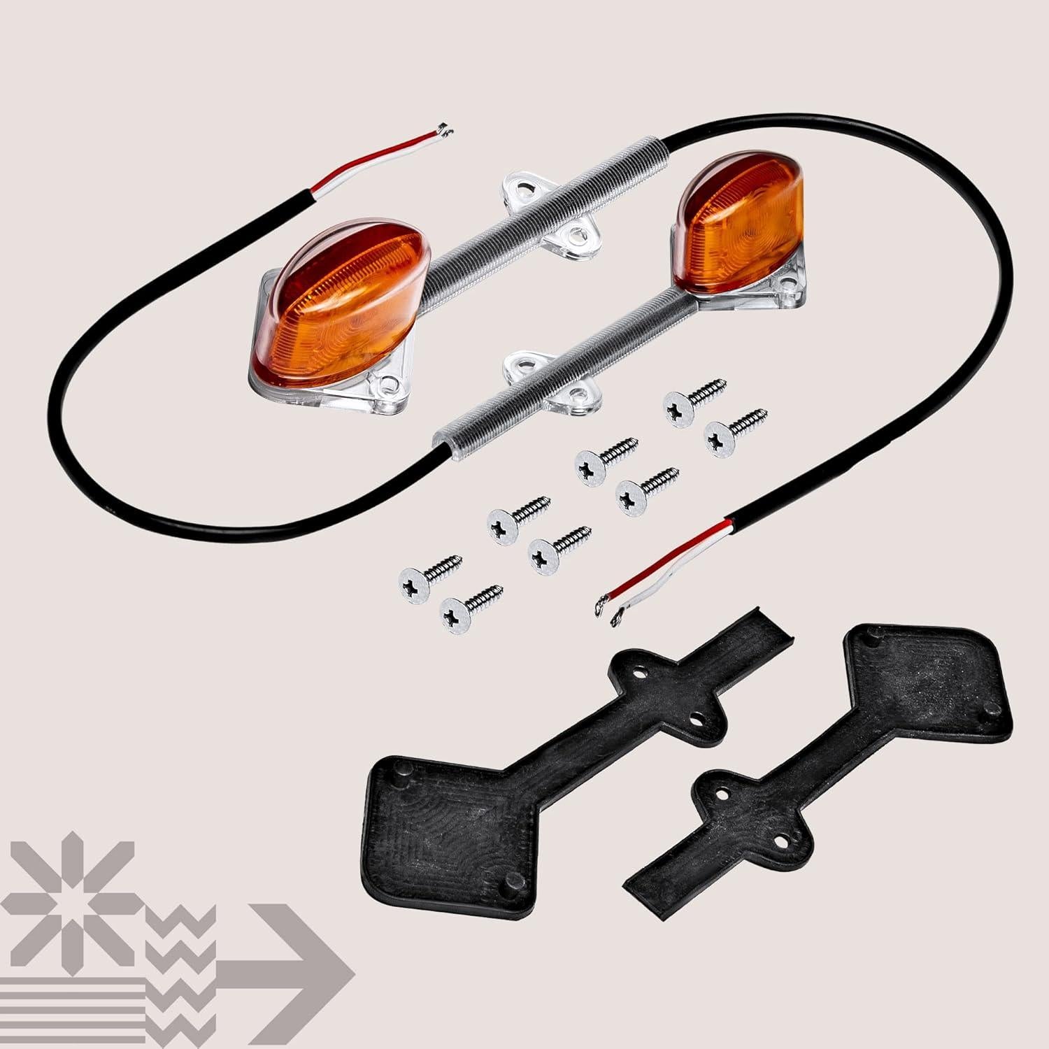 Juego de Luces LED de Guardabarros ONLINE 5" Rojo y Ámbar