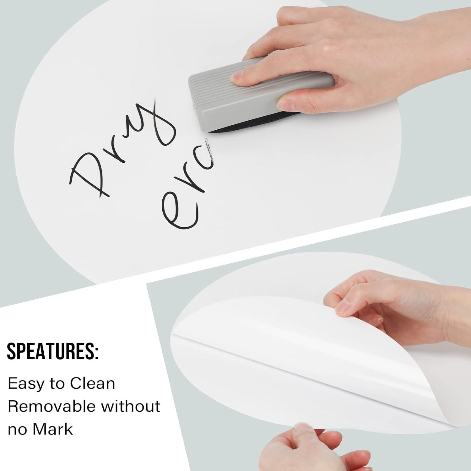 Puntos de Borrado en Seco BEWAVE 24 Piezas 28 cm Blancos