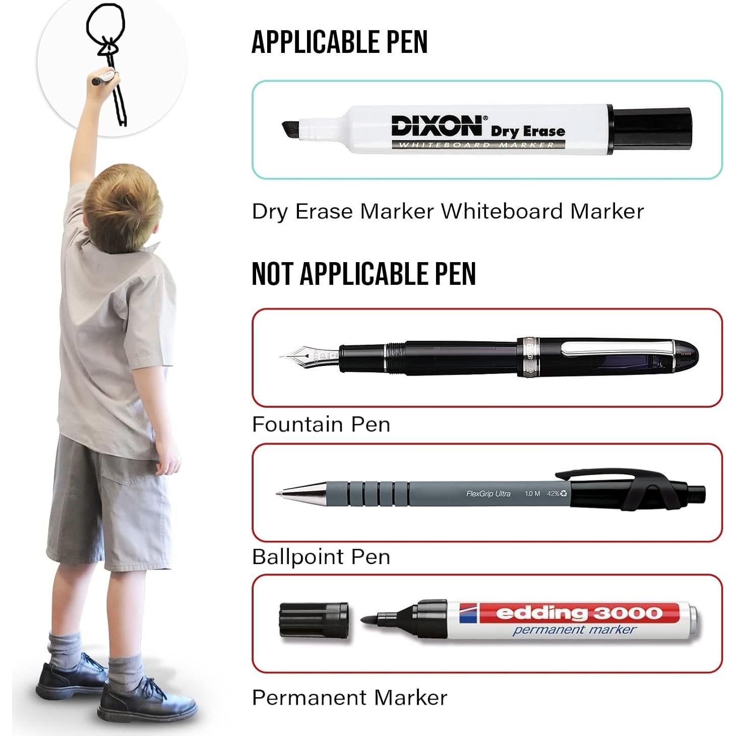 Puntos de Borrado en Seco BEWAVE 24 Piezas 28 cm Blancos