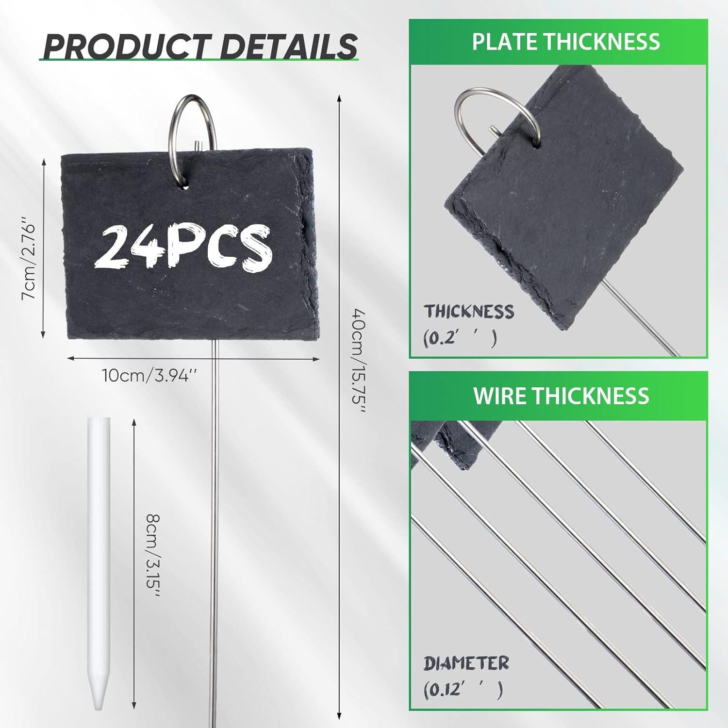 Etiquetas para Plantas LEIFIDE 24 Piezas Reutilizables