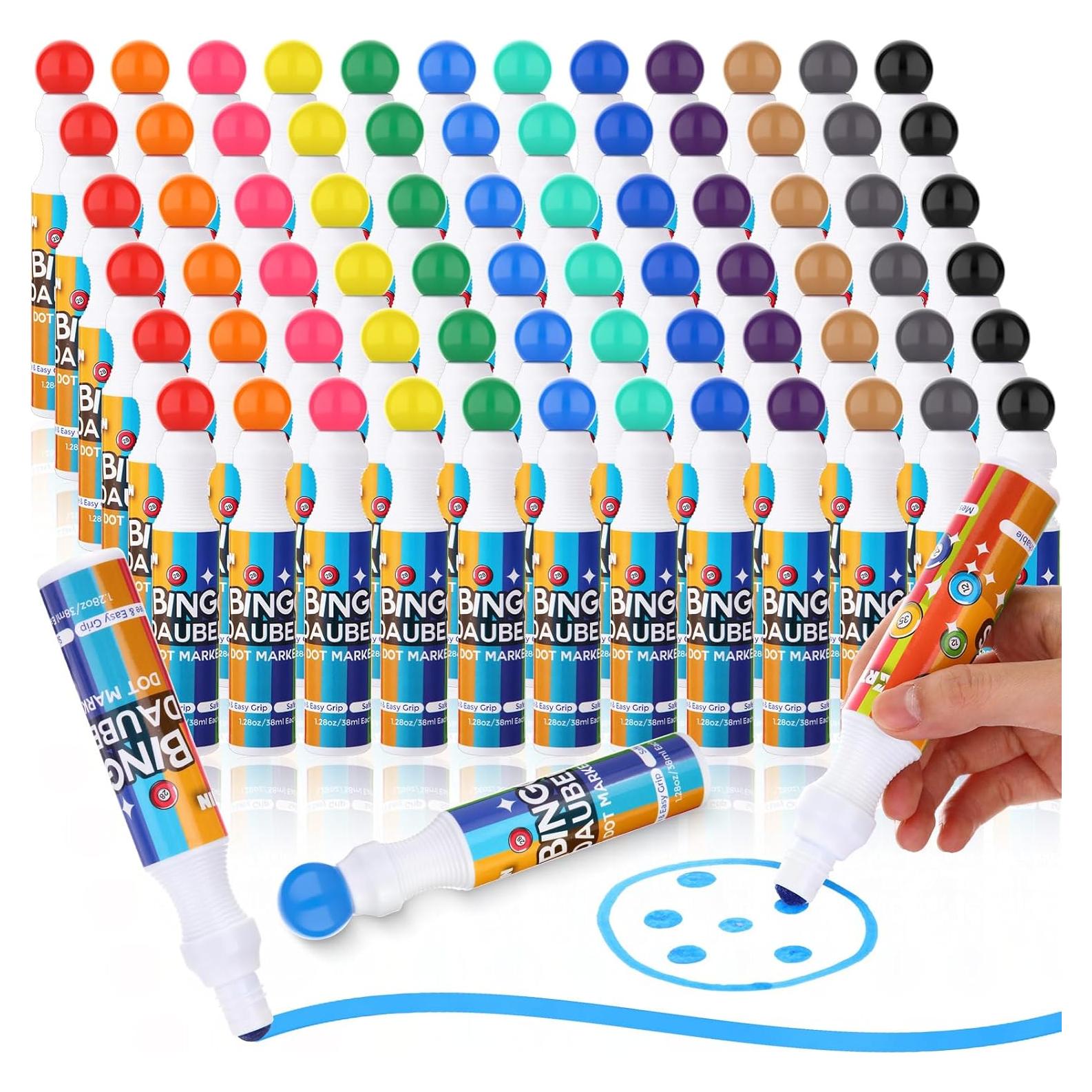 Set de 48 Marcadores de Bingo Crtiin 12 Colores 1.28oz