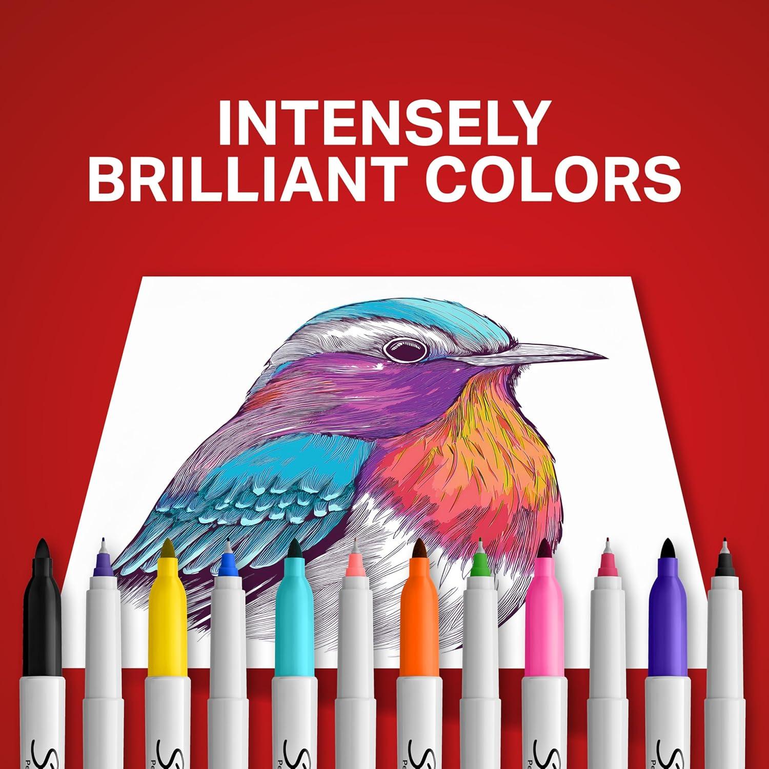 Set de 72 Marcadores Permanentes Sharpie Ultra Fino y Fino