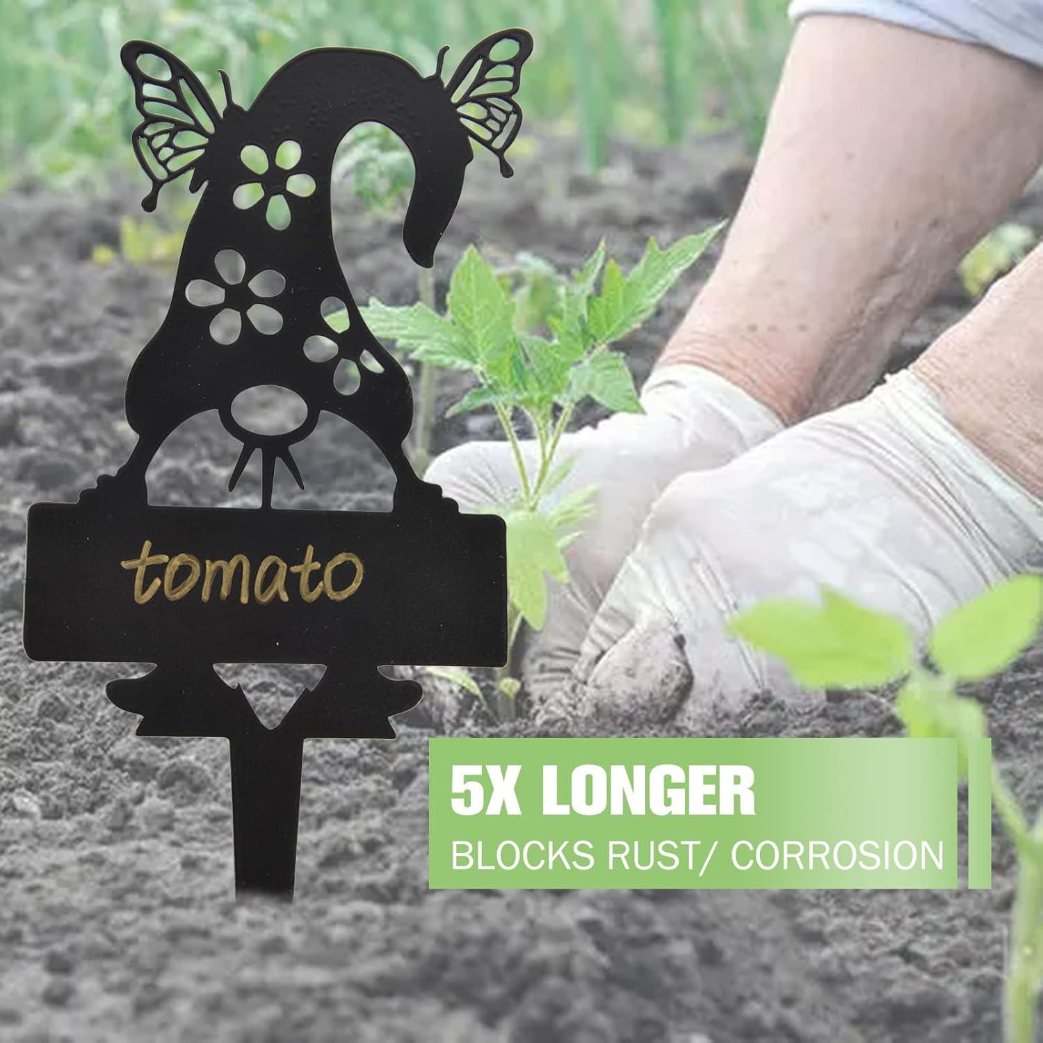 Marcadores de Jardín en Forma de Gnomo ChezMax - Paquete de 4