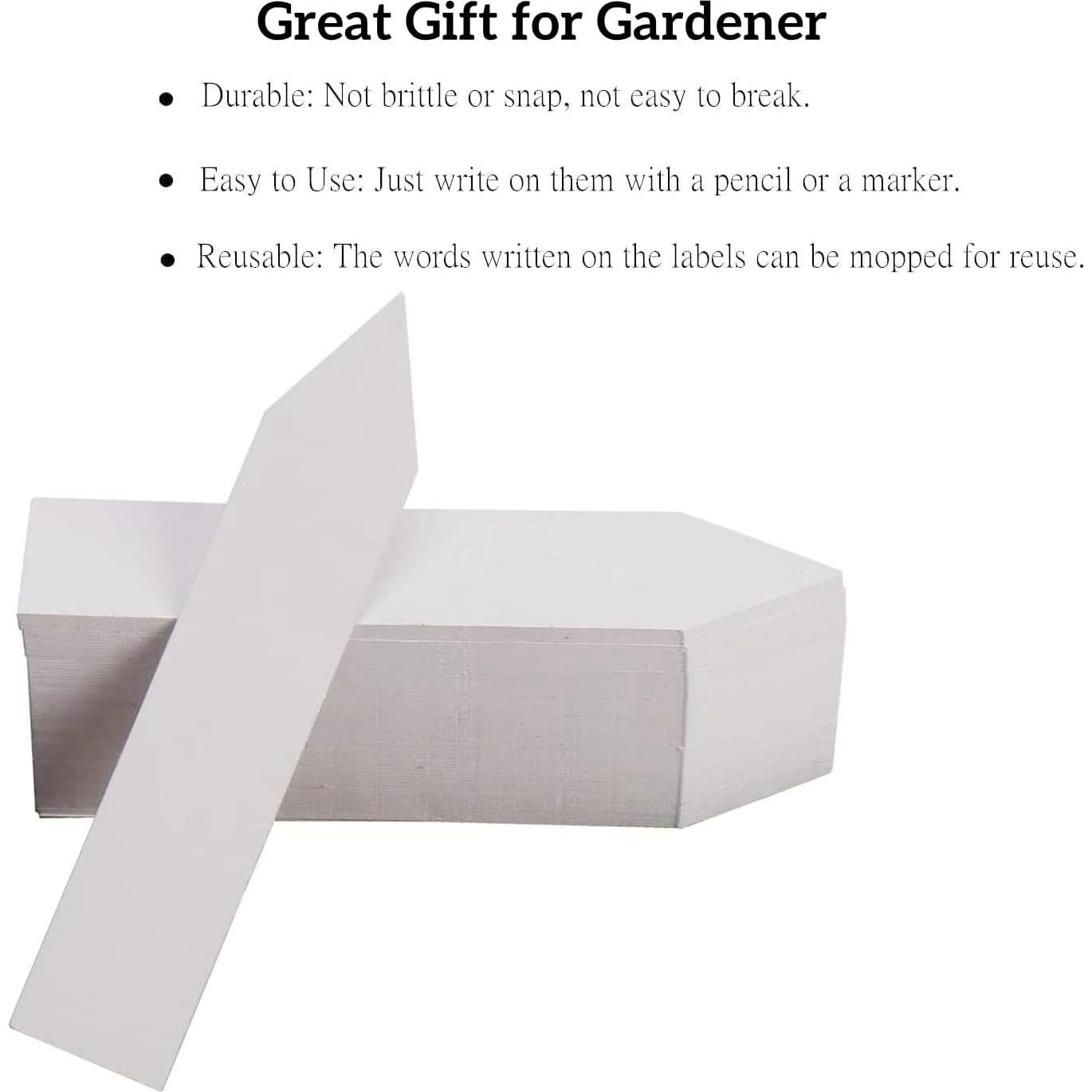 Etiquetas de Plantas YaeCCC 1000 Pcs 10x2 cm Blancas