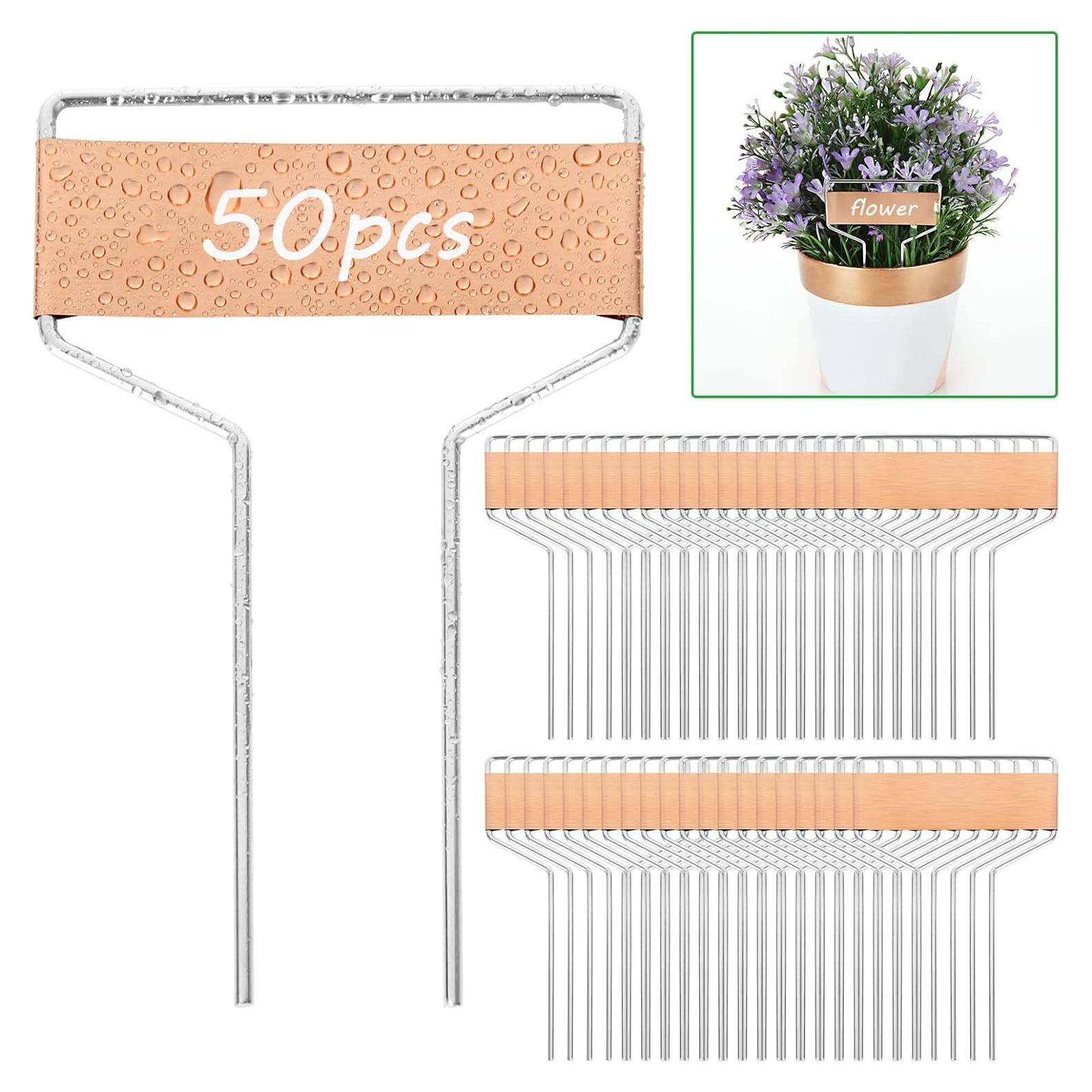 50 Etiquetas de Cobre para Plantas APACALI 10 cm Reutilizables