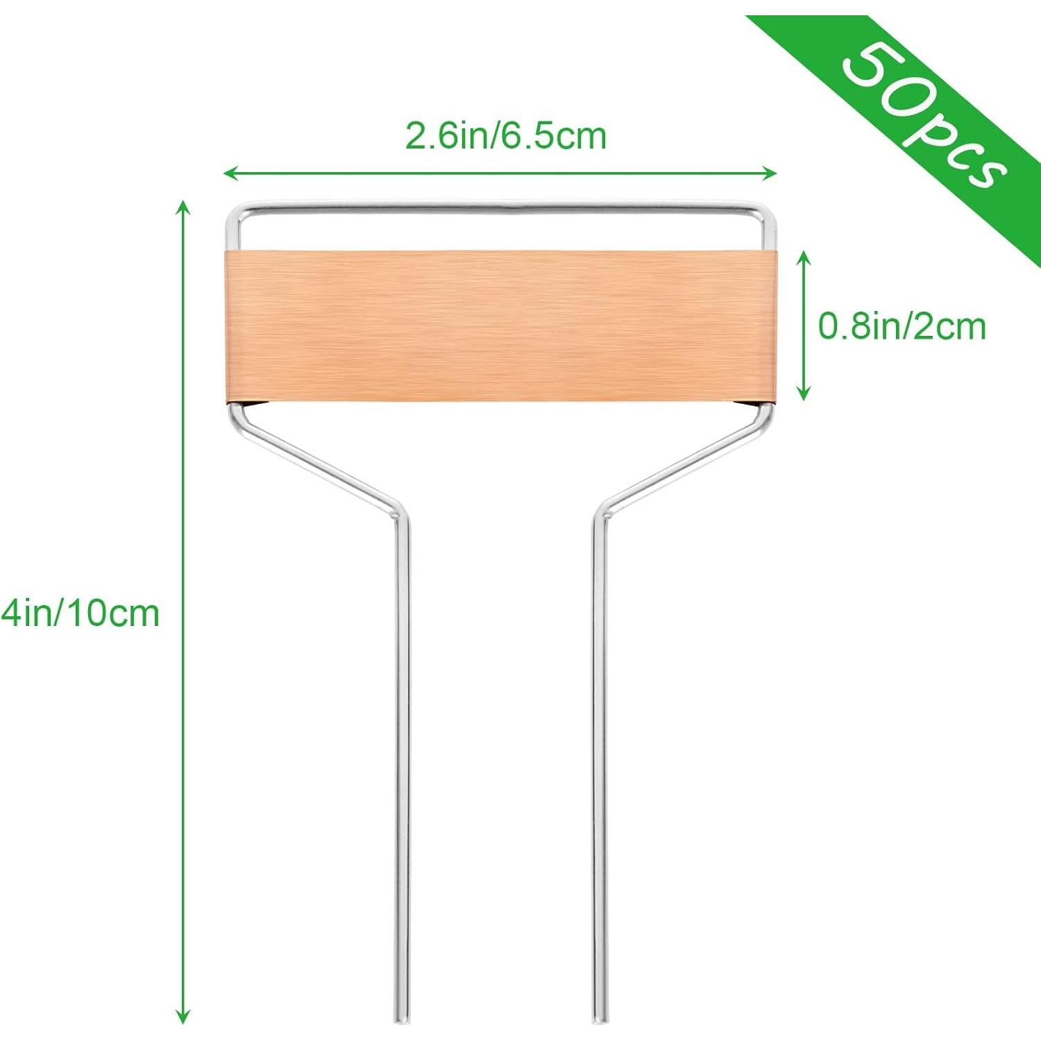 50 Etiquetas de Cobre para Plantas APACALI 10 cm Reutilizables