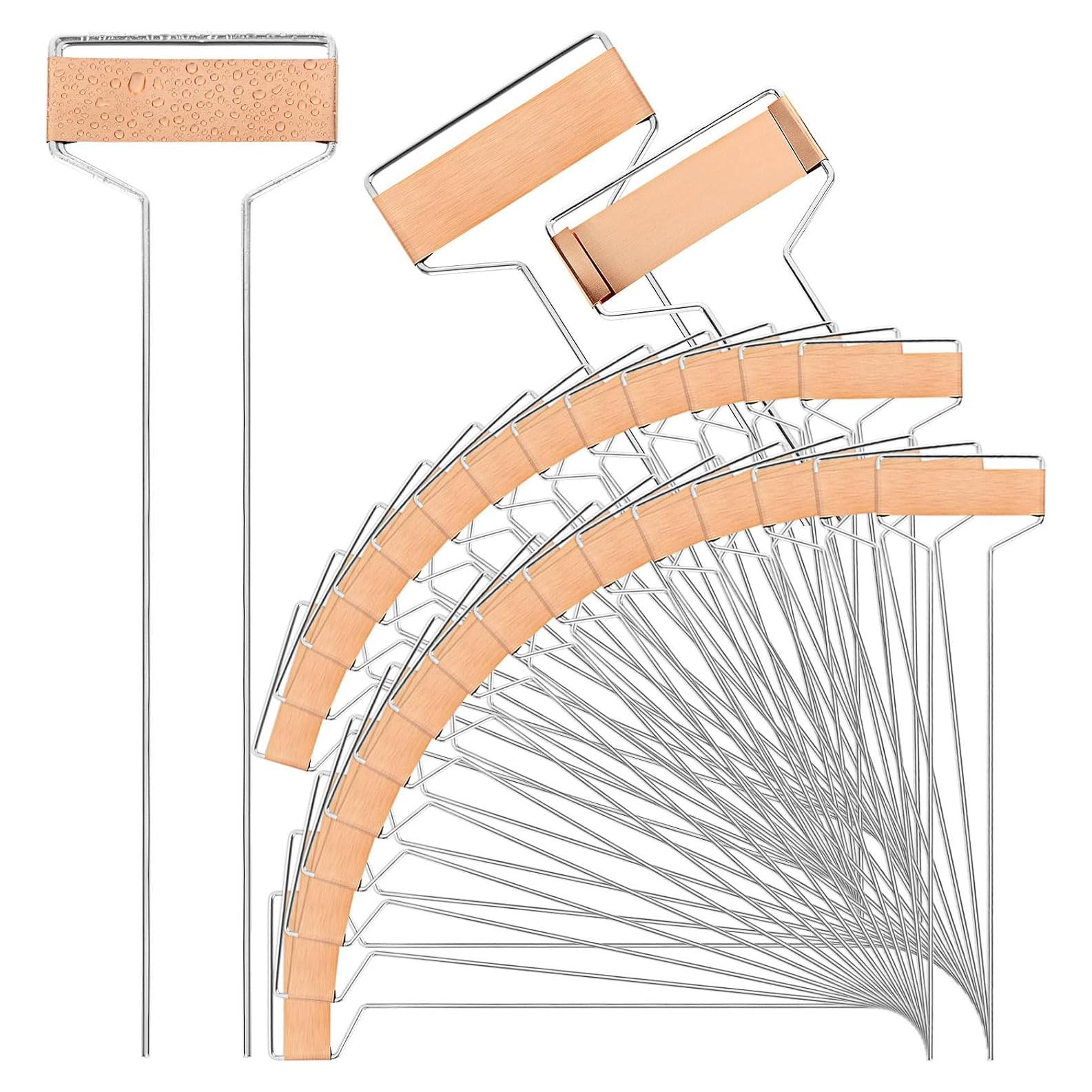 40 Etiquetas de Metal para Plantas LOEQIAN 25.5 cm Cobre