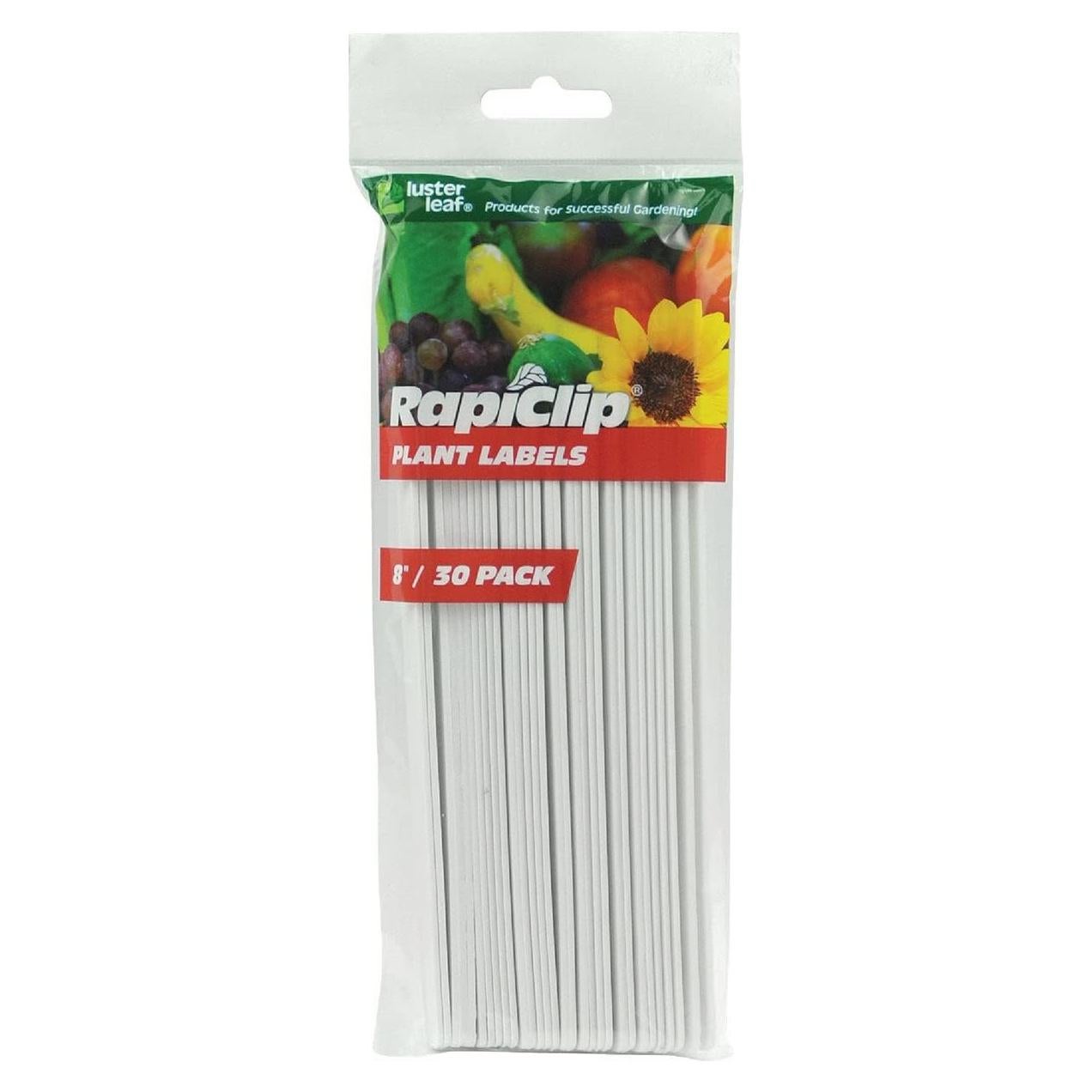 Etiquetas de Planta Luster Leaf 843 Plástico Blanco 20.32 cm