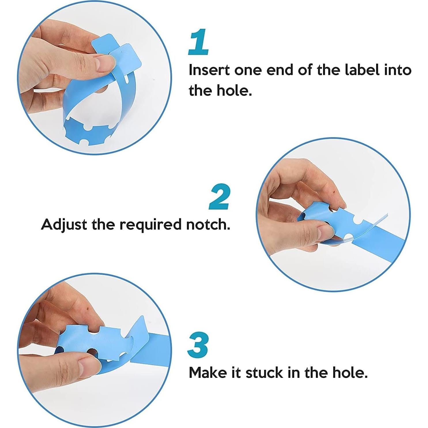 100 Etiquetas de Plantas Ajustables Mziart 21 cm Azul