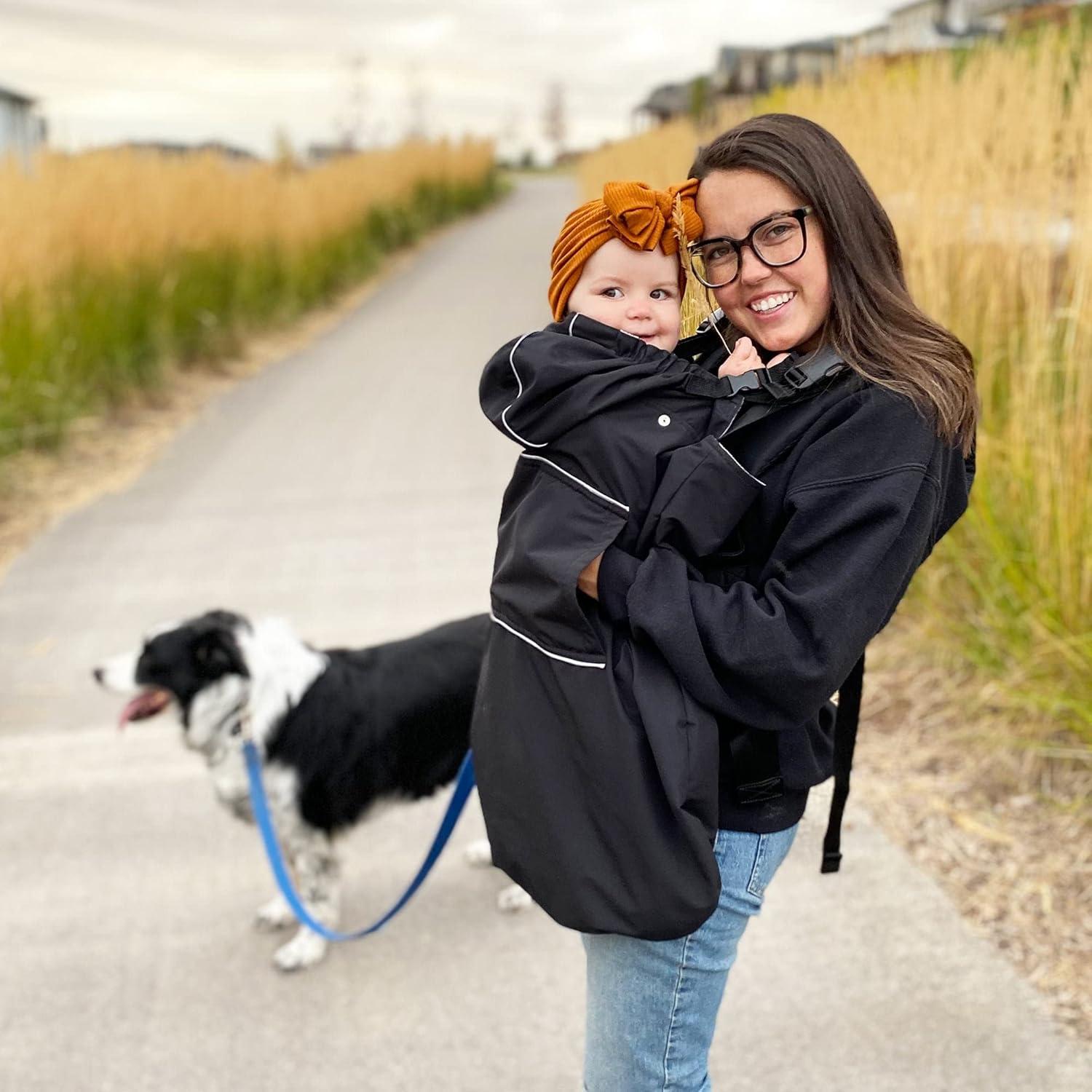 Cubierta de Lluvia Impermeable Jan & Jul para Bebés - Negra