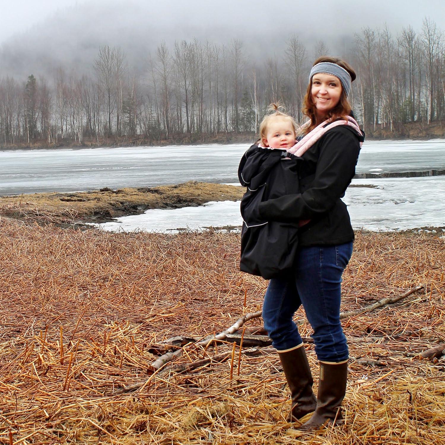 Cubierta de Lluvia Impermeable Jan & Jul para Bebés - Negra