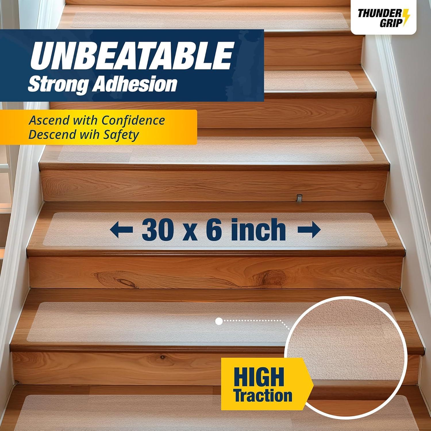 Treads Antideslizantes para Escaleras Thunder Grip 15P 76.2x15.2cm