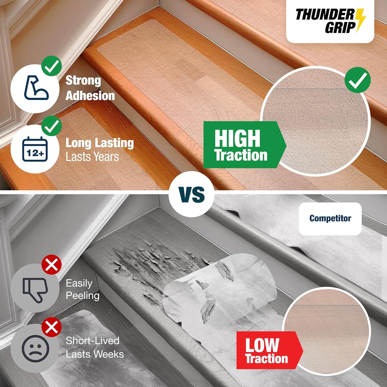 Treads Antideslizantes para Escaleras Thunder Grip 15P 76.2x15.2cm