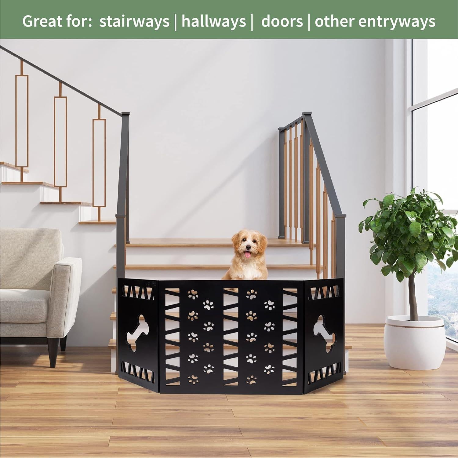 Puerta para Mascotas Plegable Hoovy 119.38 x 47.63 cm
