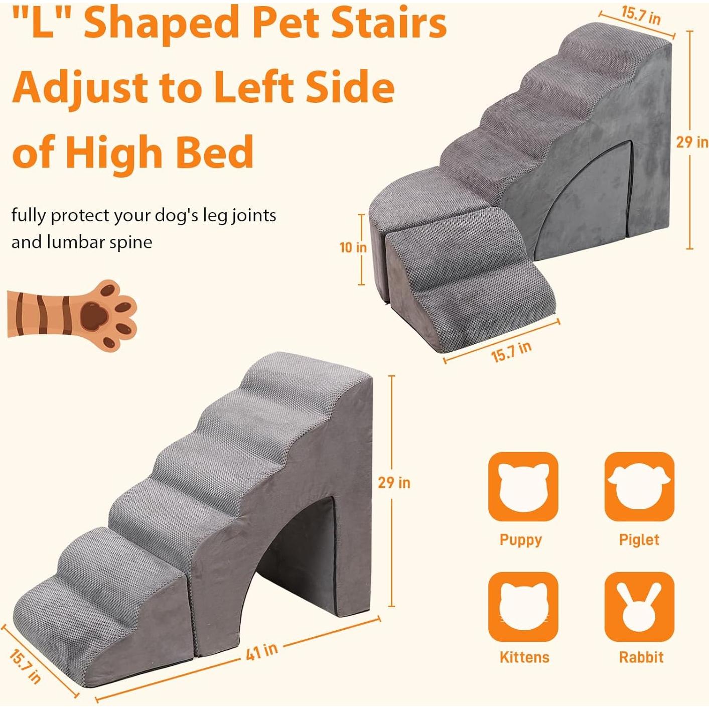 Escaleras para Perros A.FATI 76 cm Antideslizantes Ajustables