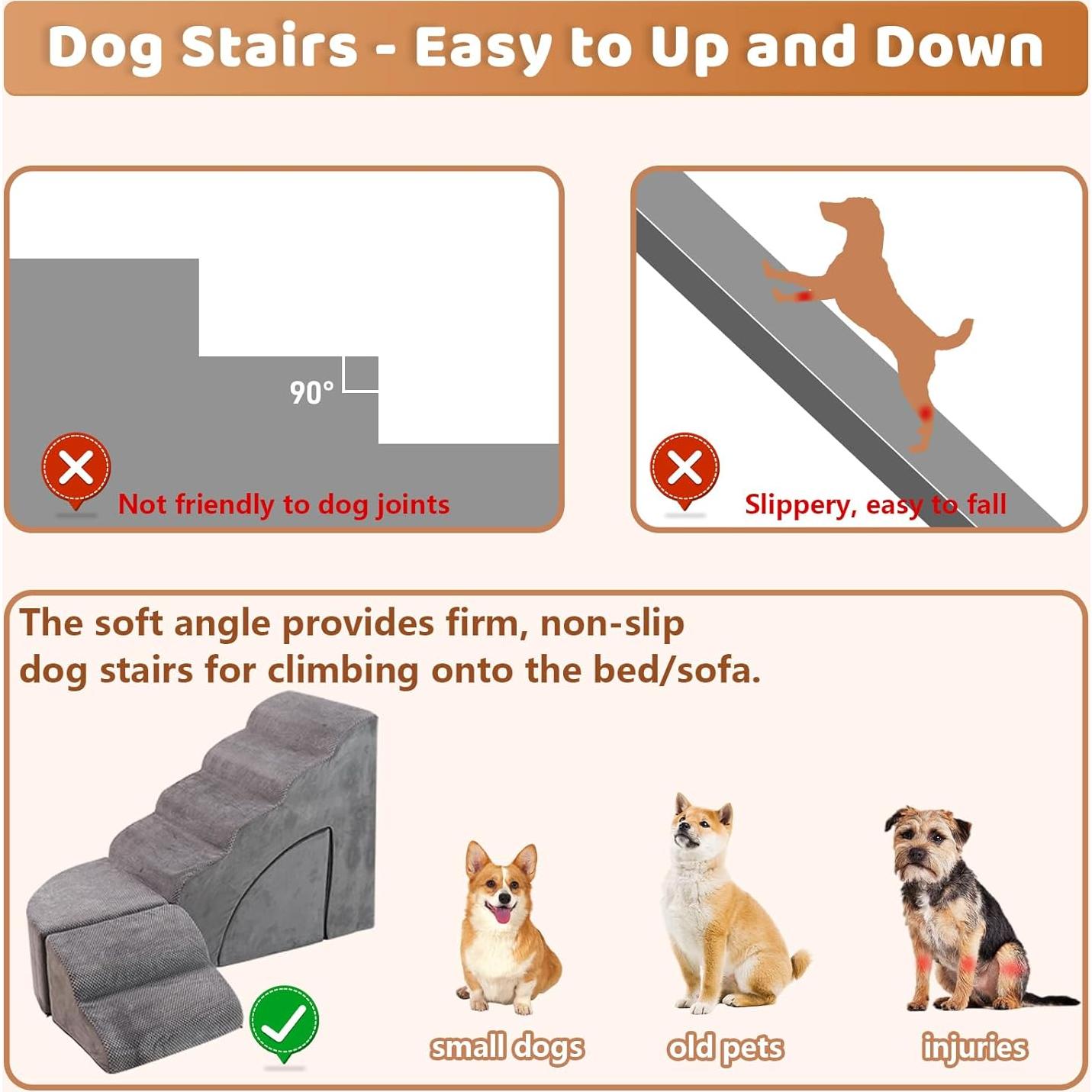 Escaleras para Perros A.FATI 76 cm Antideslizantes Ajustables