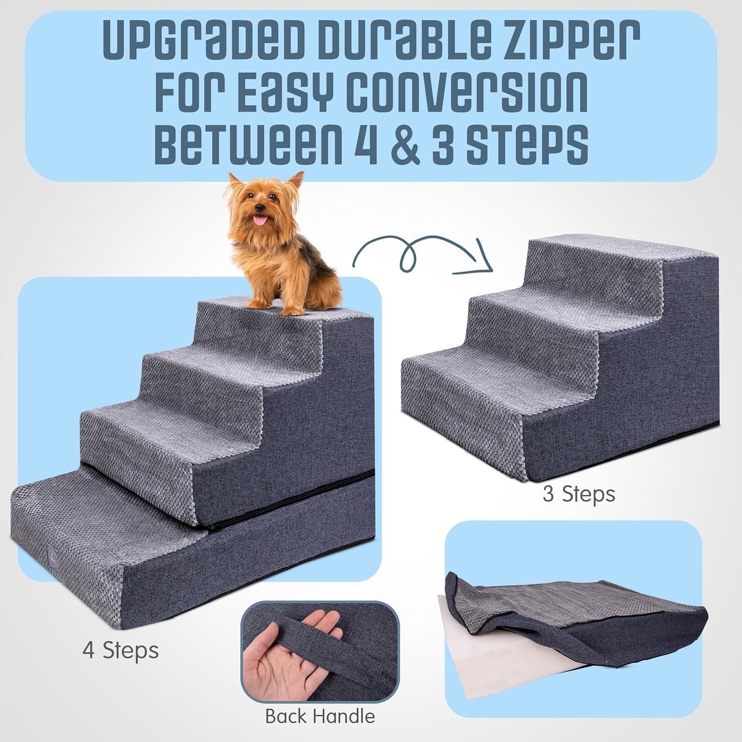 Escaleras para Perros Pequeños FriskNWhisk 4-3 Pasos 58x40cm