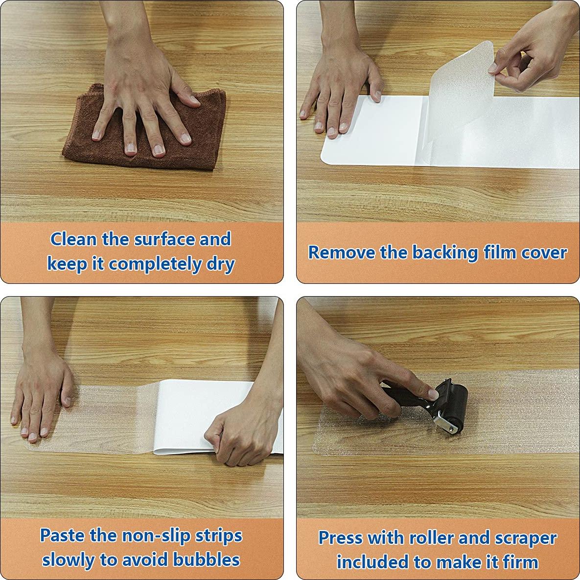 Tiras Antideslizantes Butizone 15-Pack Transparentes 15.24x76.2cm