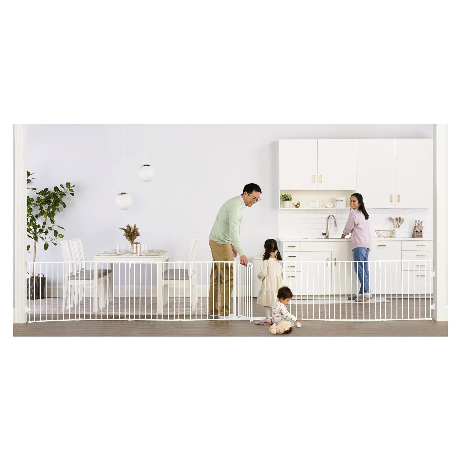 Puerta para Bebés y Área de Juego Regalo 4-en-1 492.76 cm