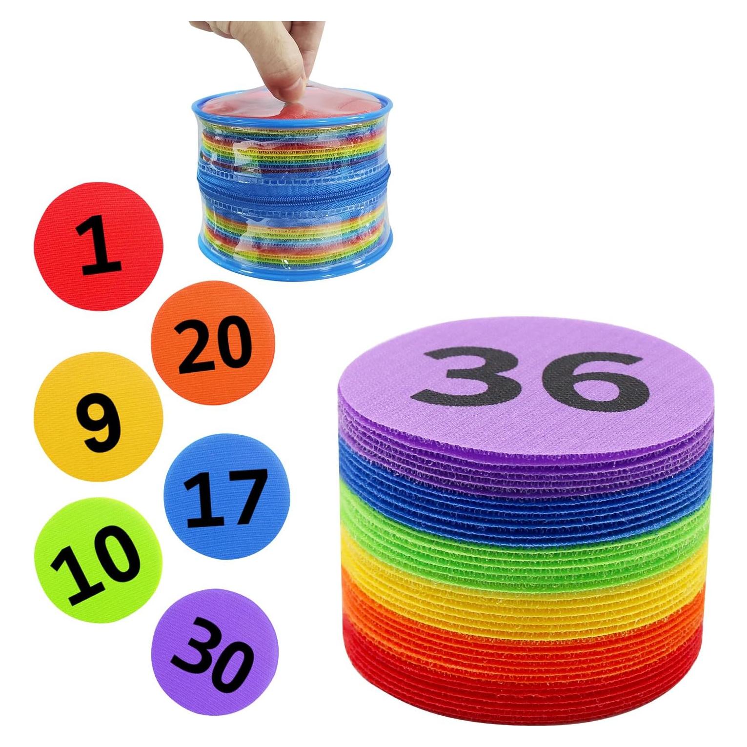 Marcadores de Alfombra ForTomorrow 36 Pcs 100mm Numerados