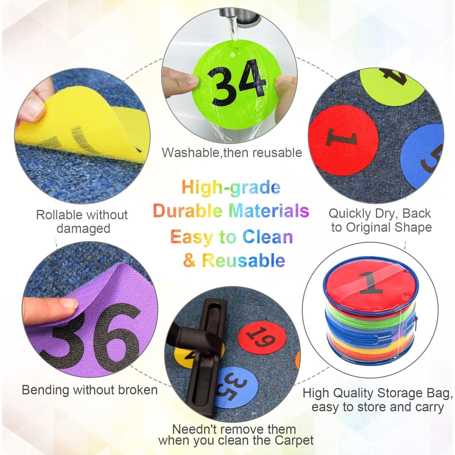 Marcadores de Alfombra ForTomorrow 36 Pcs 100mm Numerados