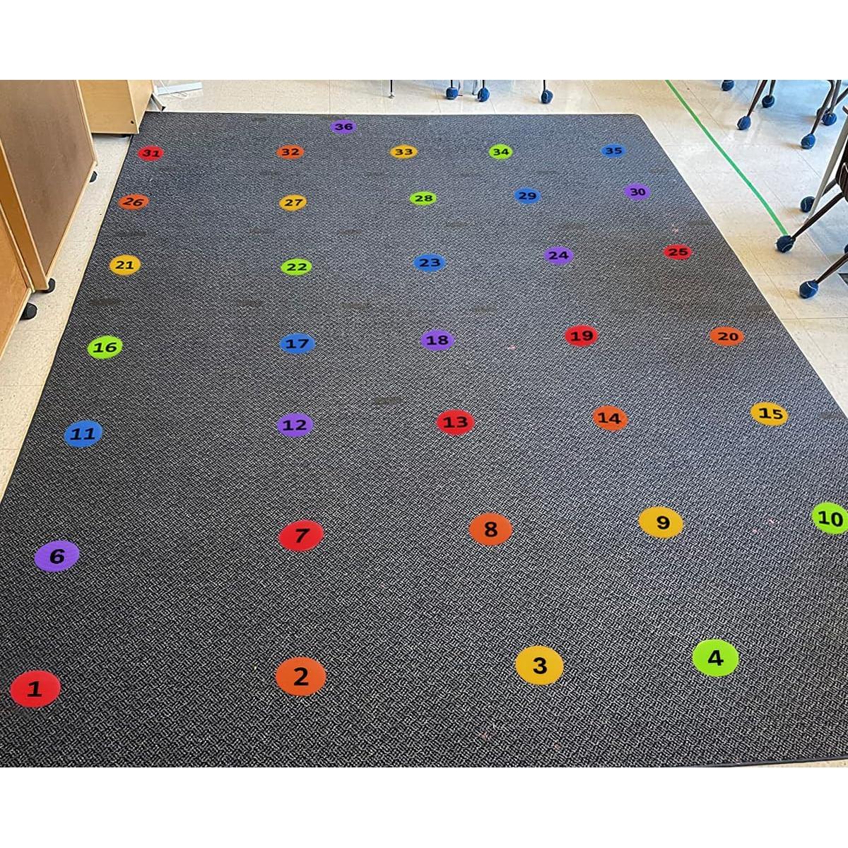 Marcadores de Alfombra ForTomorrow 36 Pcs 100mm Numerados