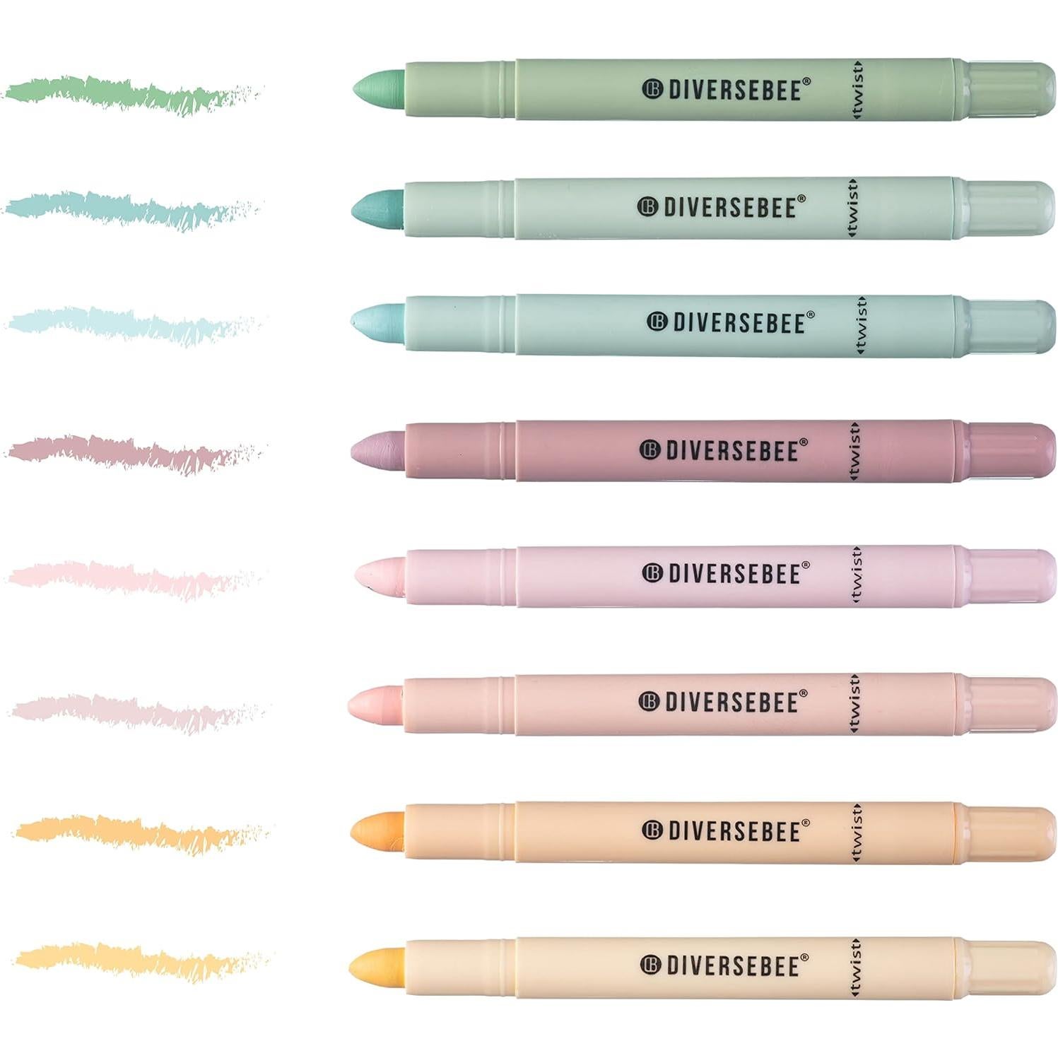 Marcadores de Gel DiverseBee para Biblia Sin Sangrado - 8 Colores Pastel