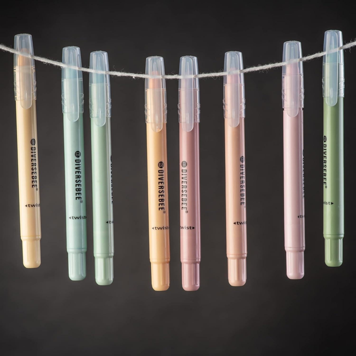 Marcadores de Gel DiverseBee para Biblia Sin Sangrado - 8 Colores Pastel