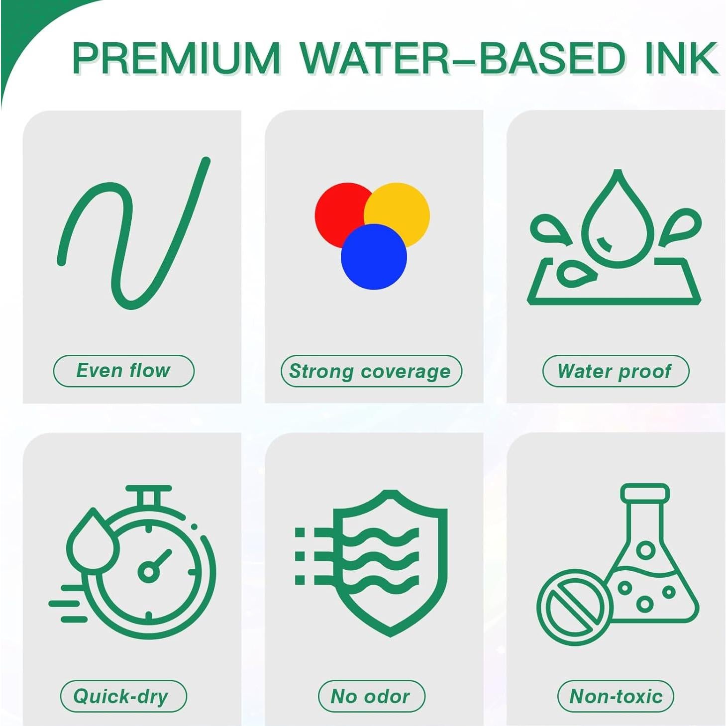 Set de 36 Marcadores de Pintura Acrílica IJIANG Doble Punta