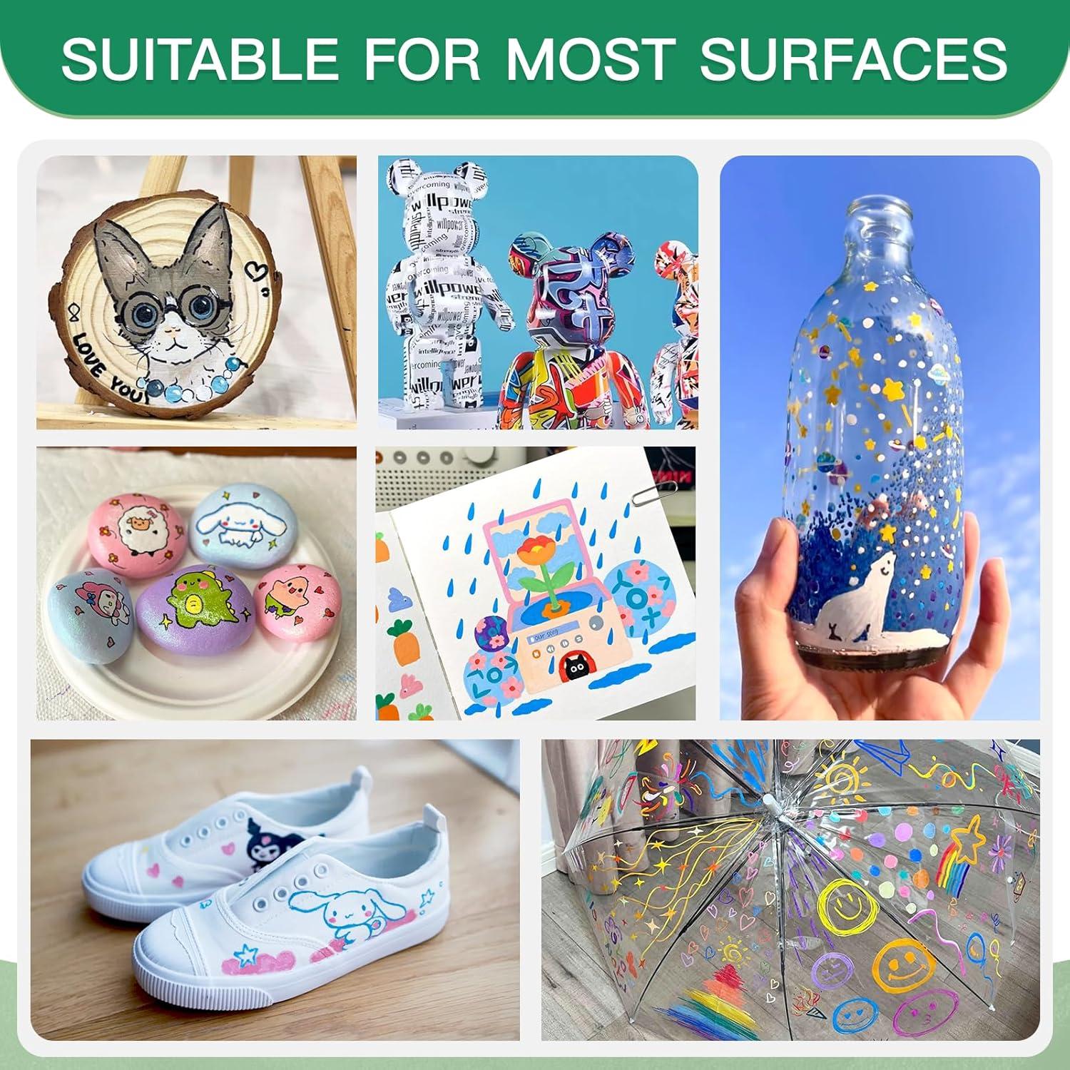 Set de 36 Marcadores de Pintura Acrílica IJIANG Doble Punta