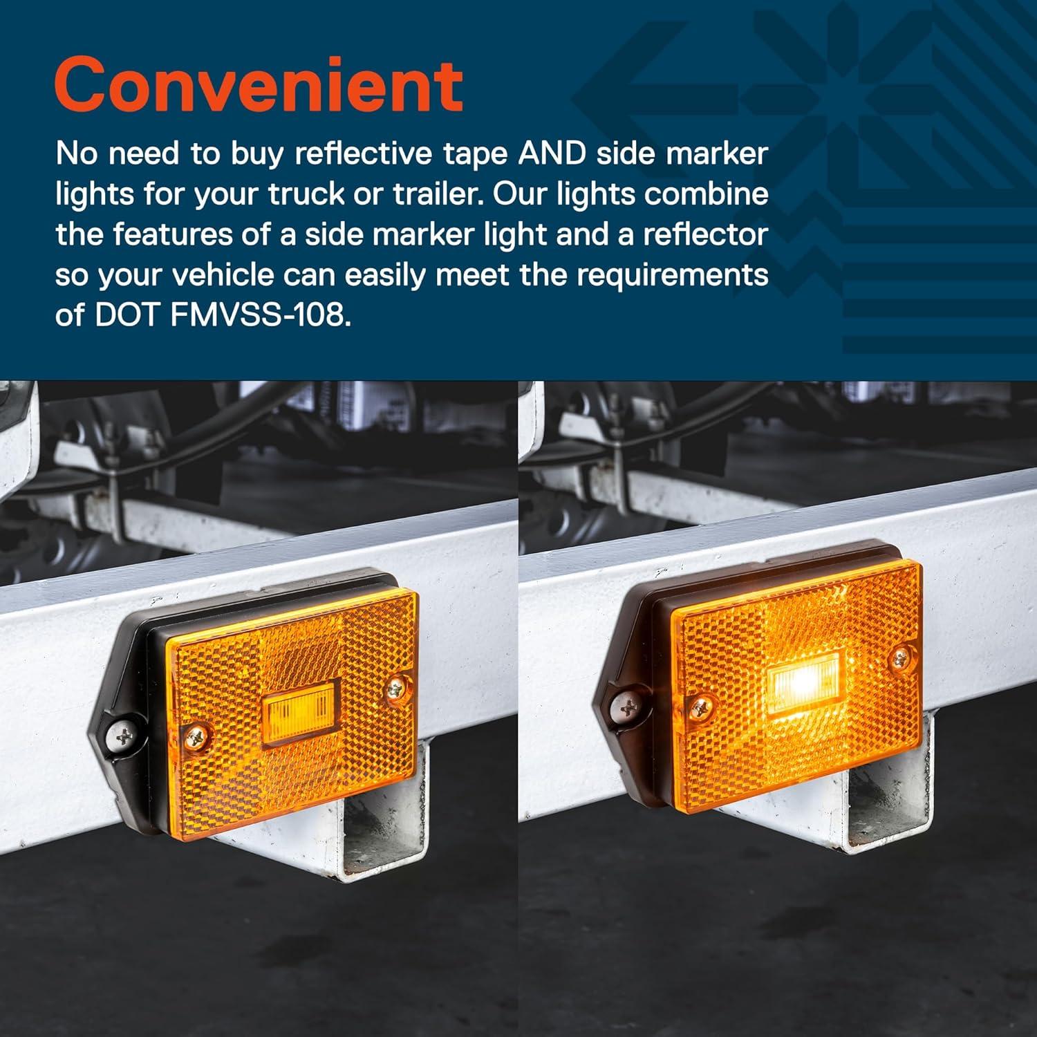 Luz de Marcador Lateral LED Ámbar TRUE MODS 4 Piezas IP67