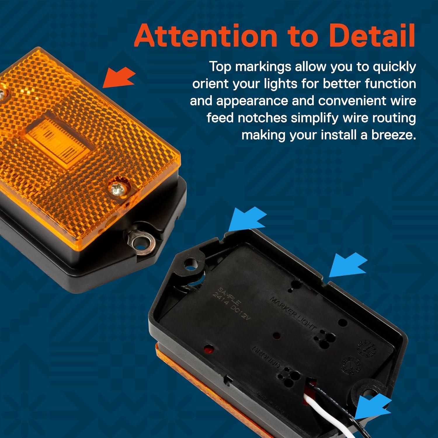 Luz de Marcador Lateral LED Ámbar TRUE MODS 4 Piezas IP67