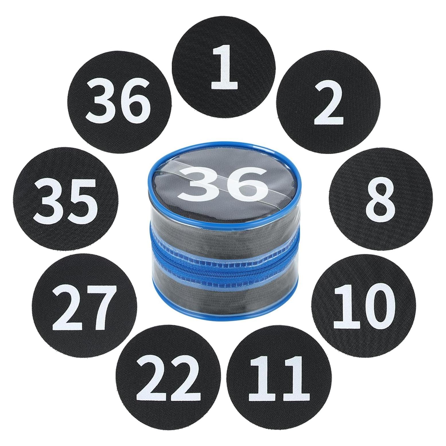 Paquete de 36 Marcadores de Piso Wizia 10.16 cm Negros para Aula