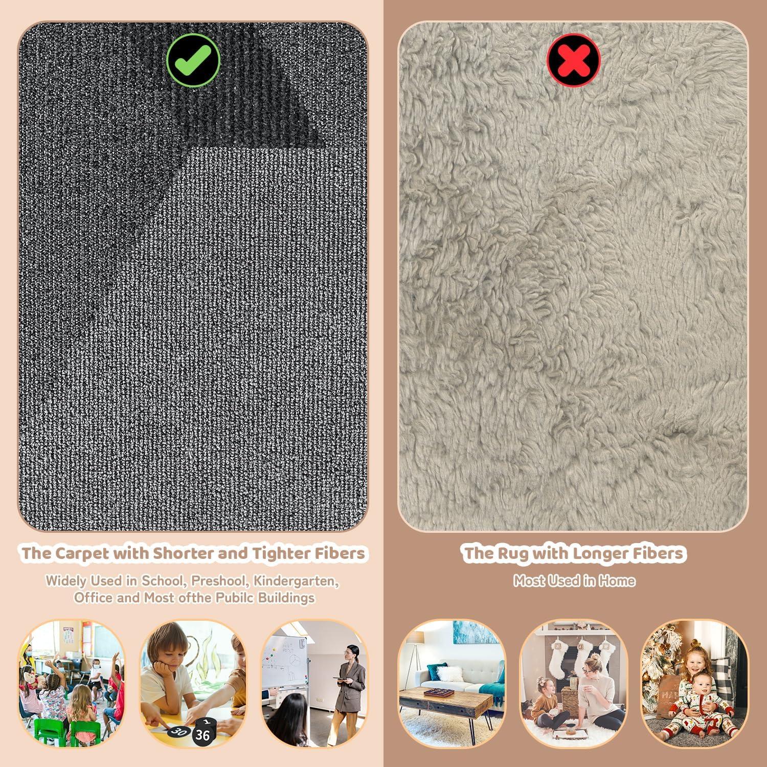 Paquete de 36 Marcadores de Piso Wizia 10.16 cm Negros para Aula