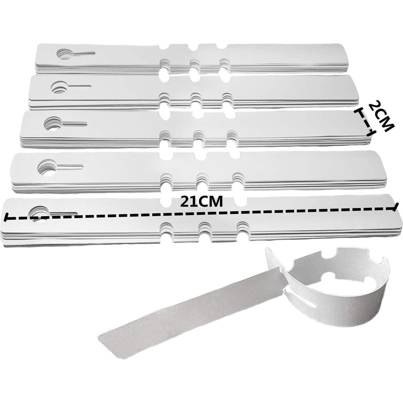 200 Etiquetas de Plástico Kecoya para Plantas 20x2cm Blancas