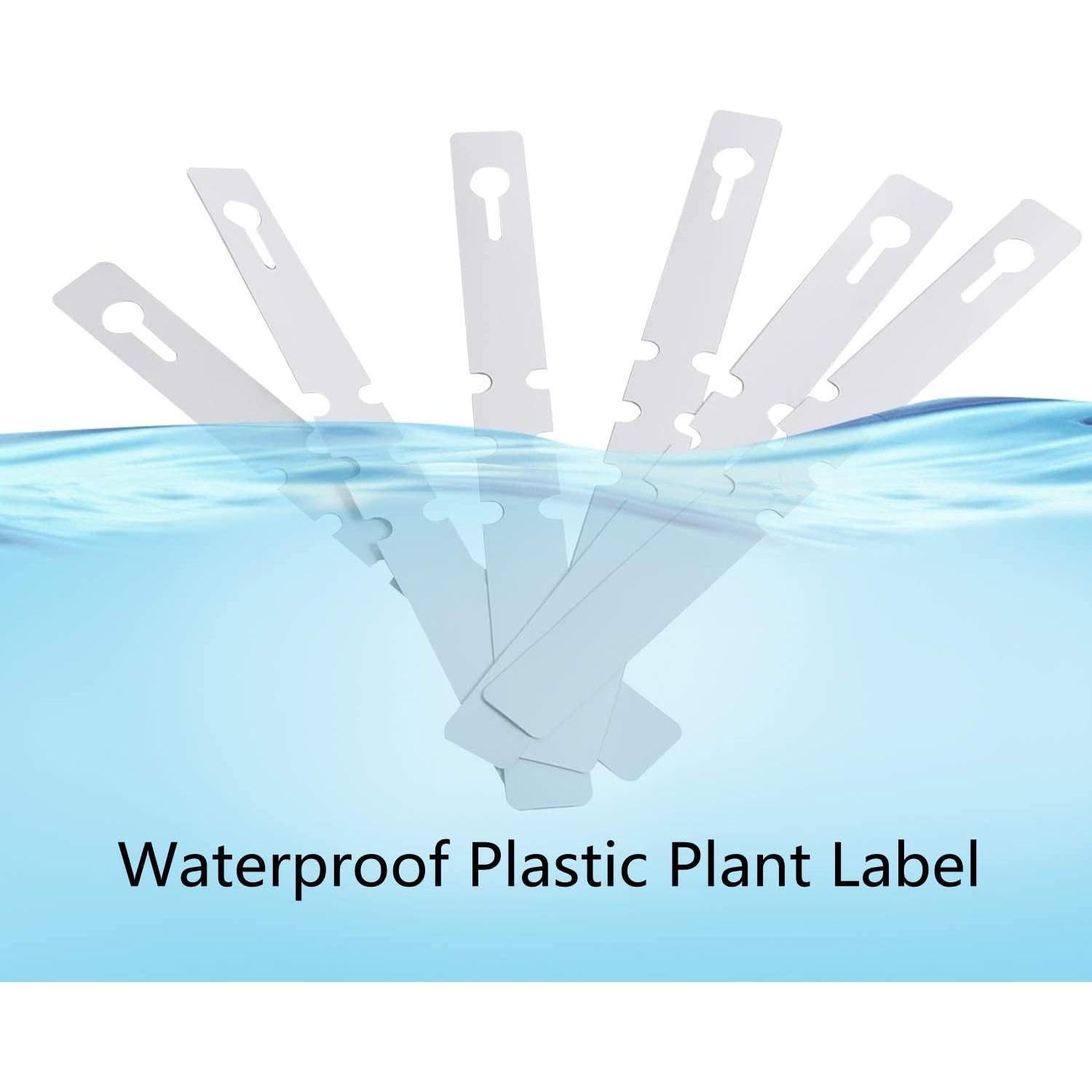 200 Etiquetas de Plástico Kecoya para Plantas 20x2cm Blancas