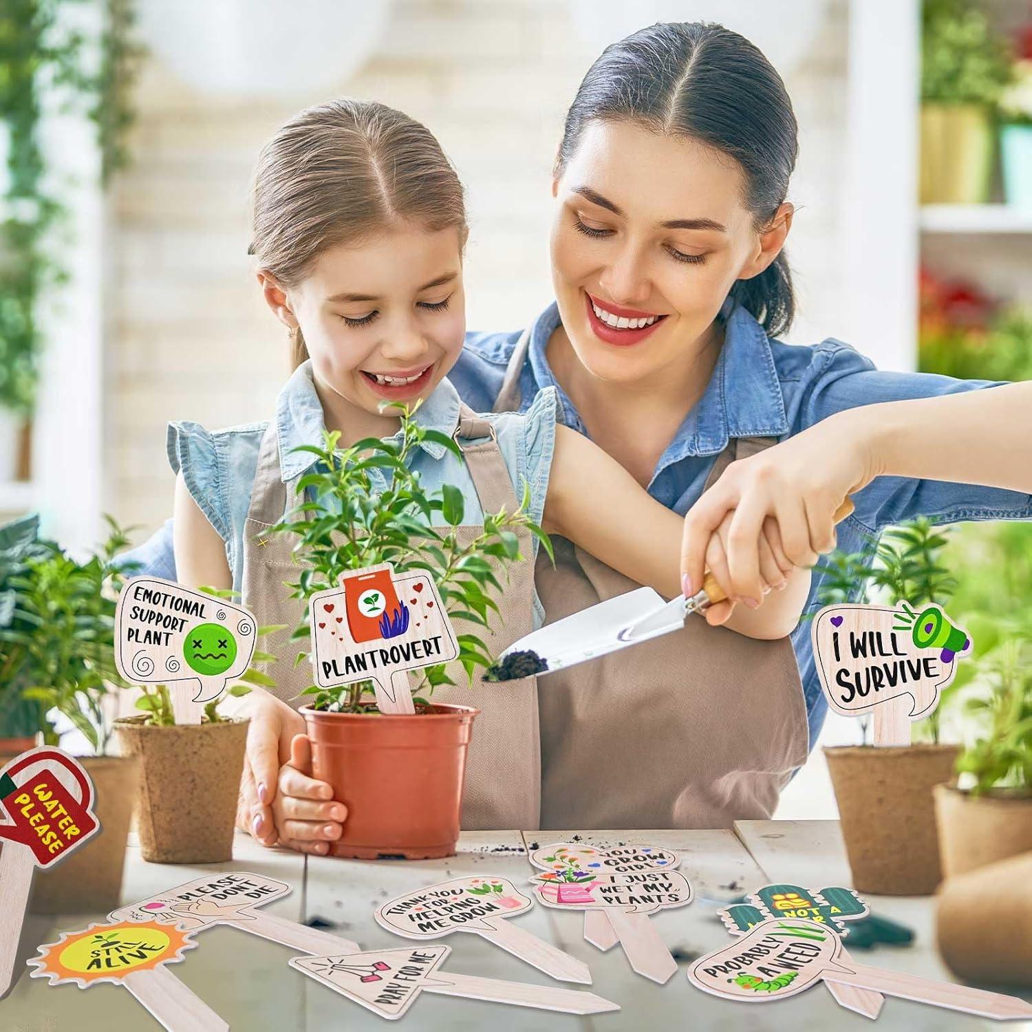 15 Etiquetas Divertidas para Plantas JUYRLE - Marcadores Impermeables