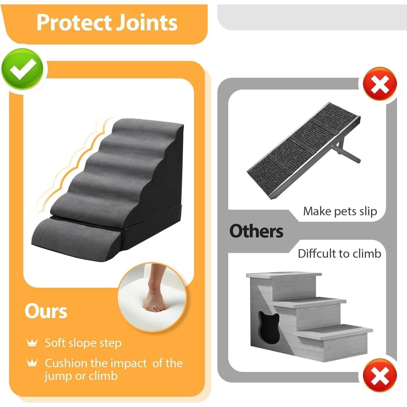 Escaleras para Perros A.FATI 6 Pasos Antideslizantes 76.2 cm